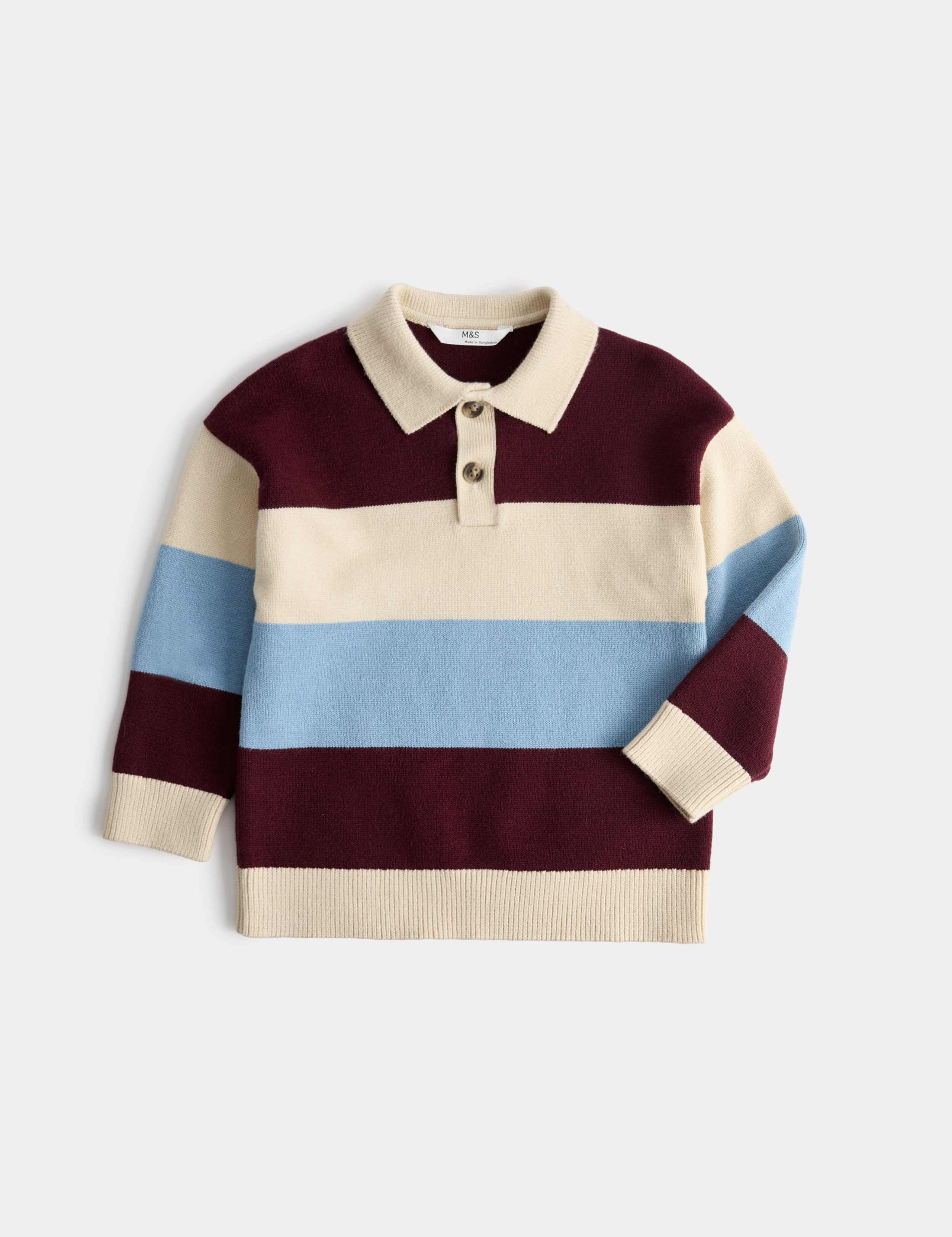 Striped Rugby Knitted Jumper (2-8 Yrs) 1 of 2