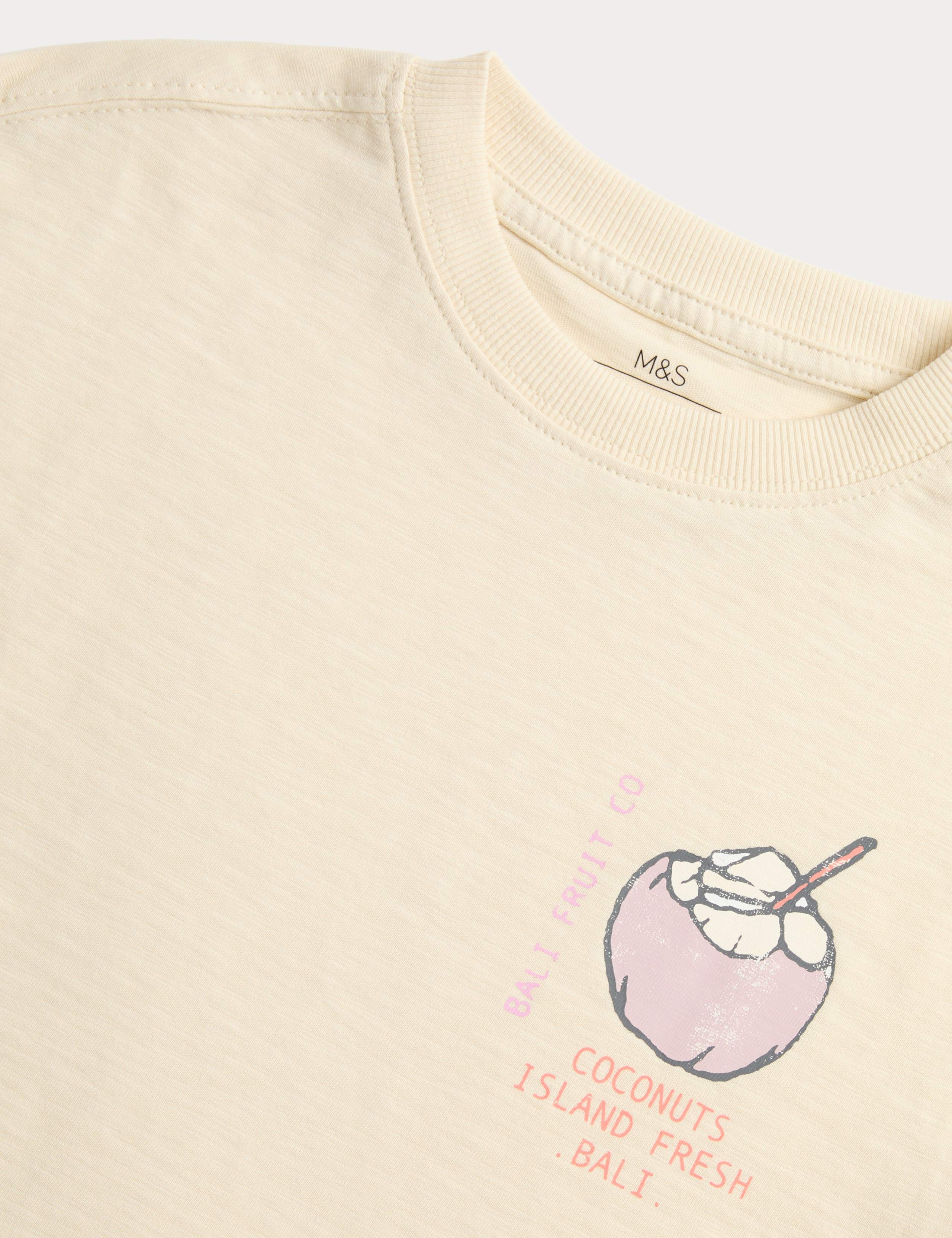 3 Pack Pure Cotton Fruit Graphic T-Shirts (2-8 Years) 3 of 3