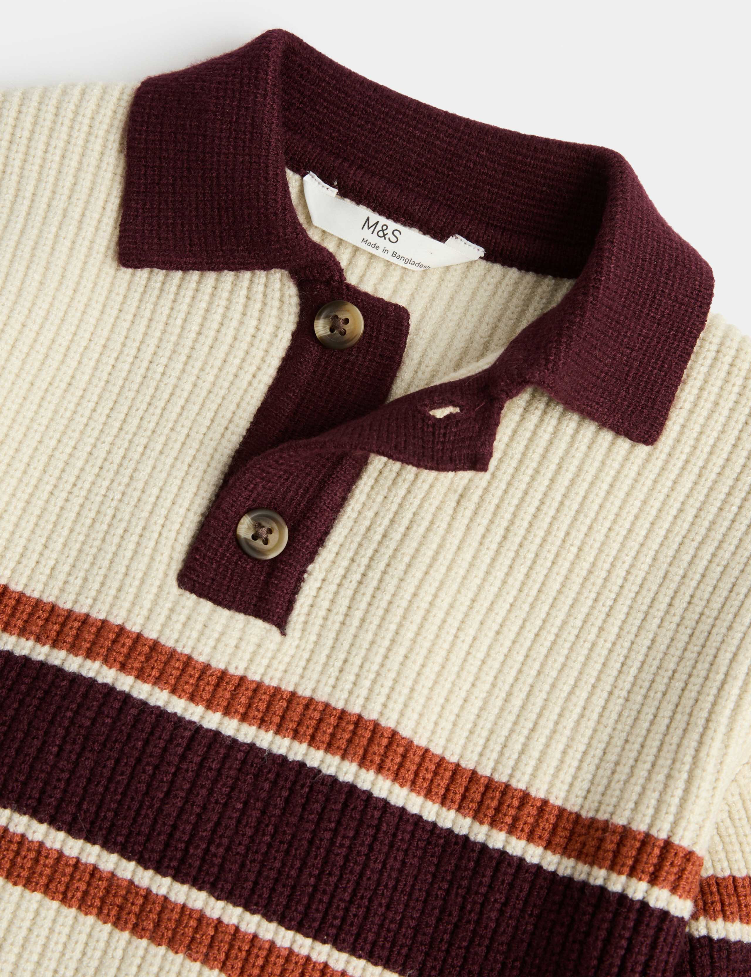 Knitted Stripe Collared Jumper (2-8 Yrs) 3 of 3