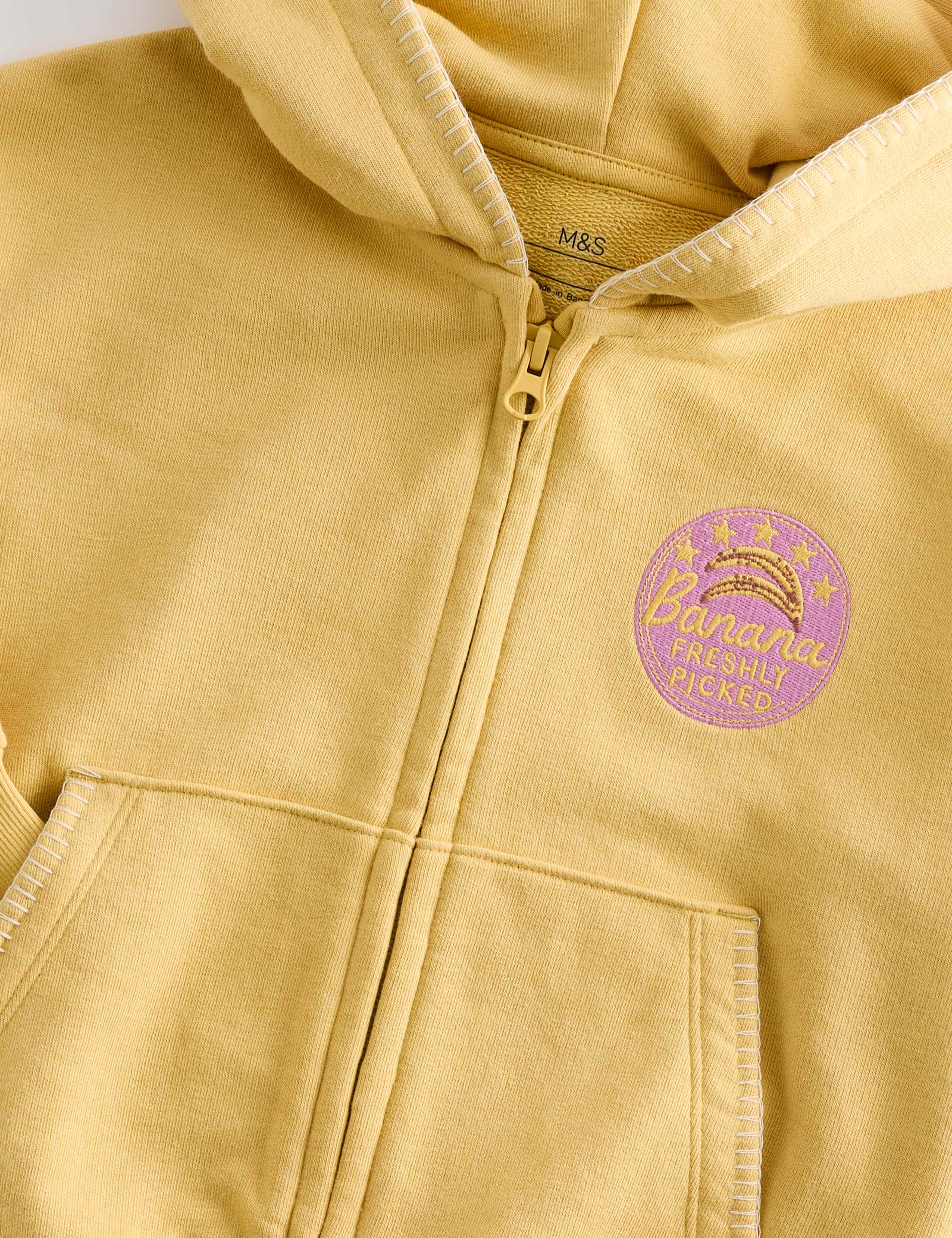 Cotton Rich Fruit Graphic Zip Hoodie (2-8 Yrs) 4 of 4