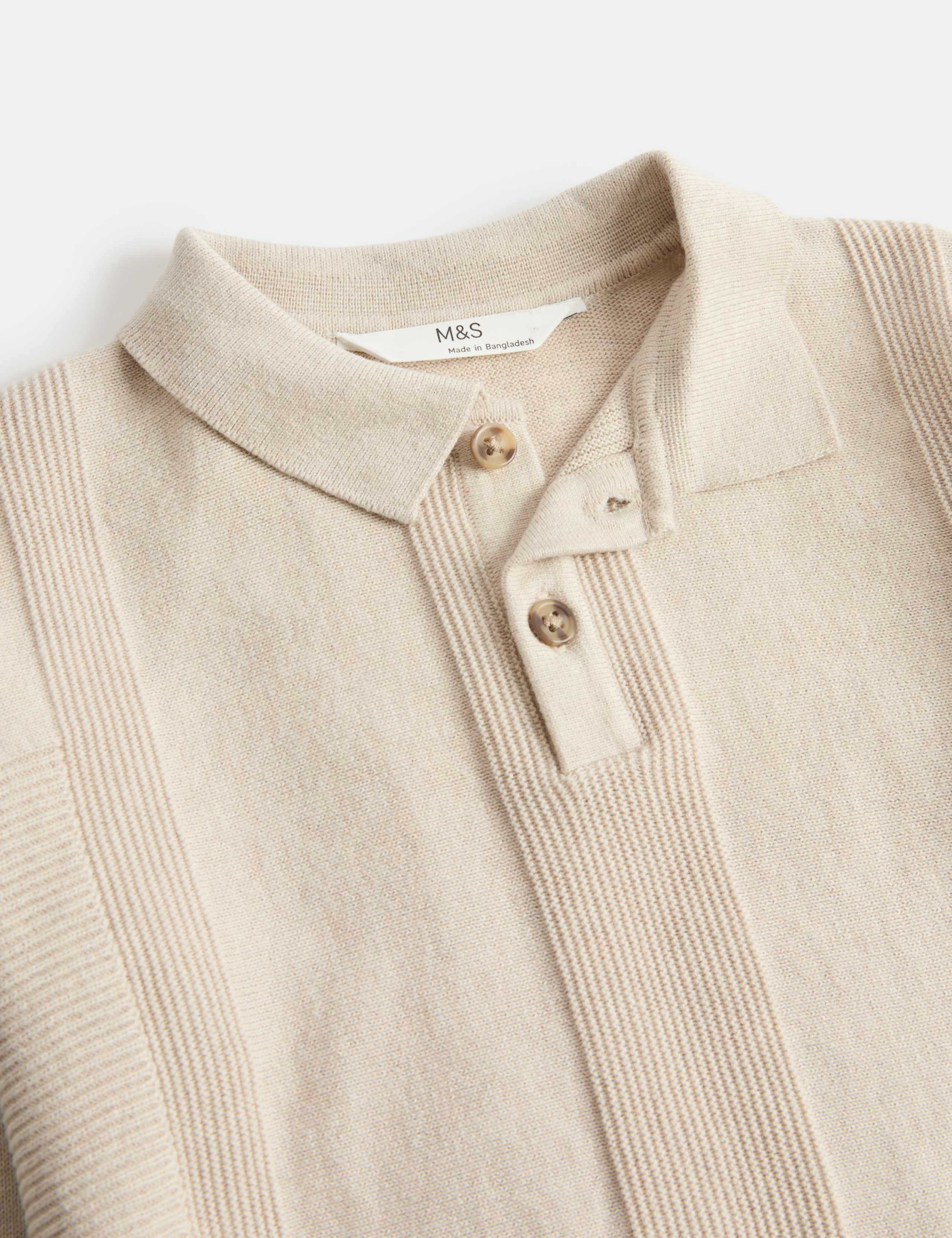 Pure Cotton Knitted Polo Shirt (2-8 Yrs) 2 of 2