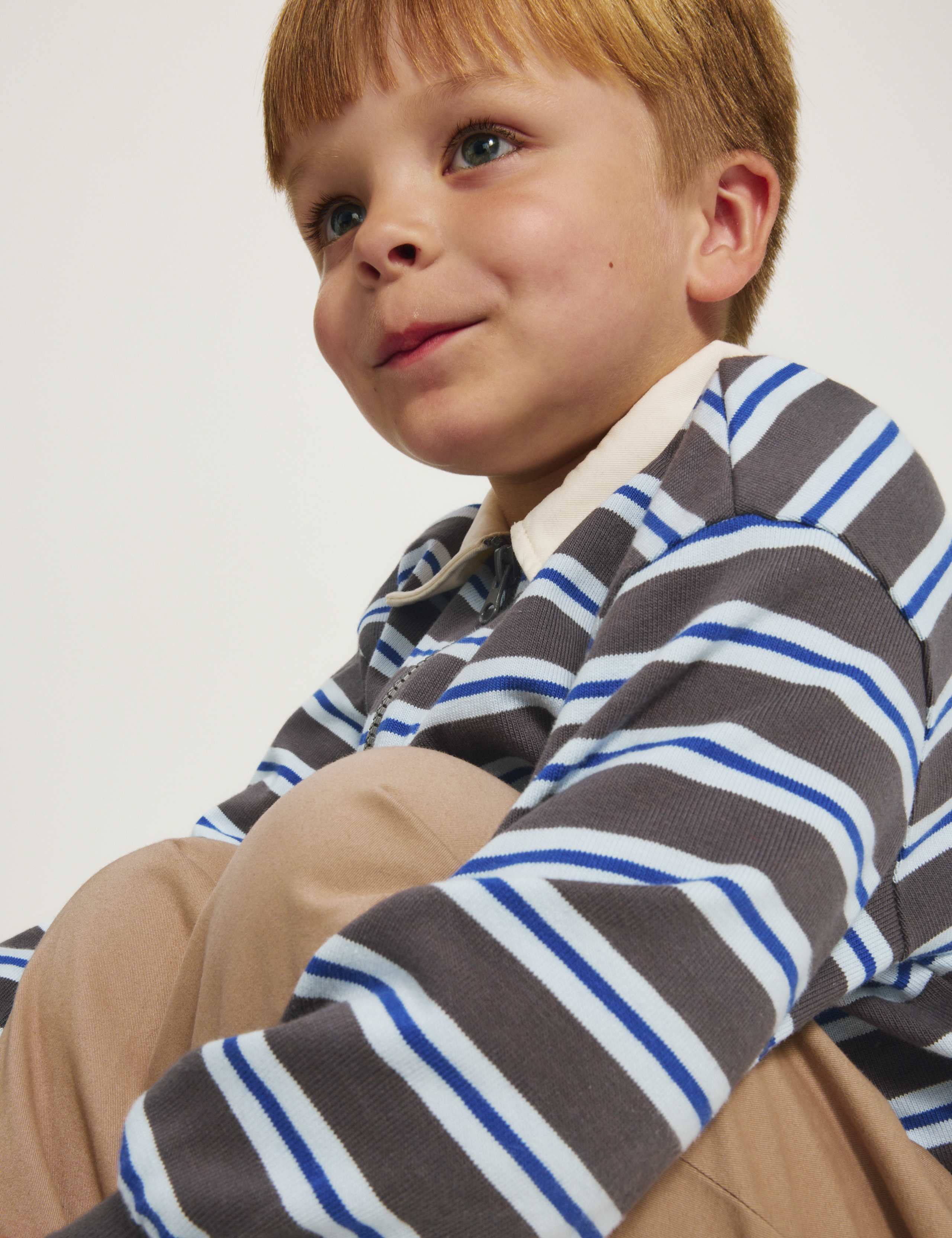 Cotton Rich Graphic Striped Rugby Top (2-8 Yrs) 6 of 8