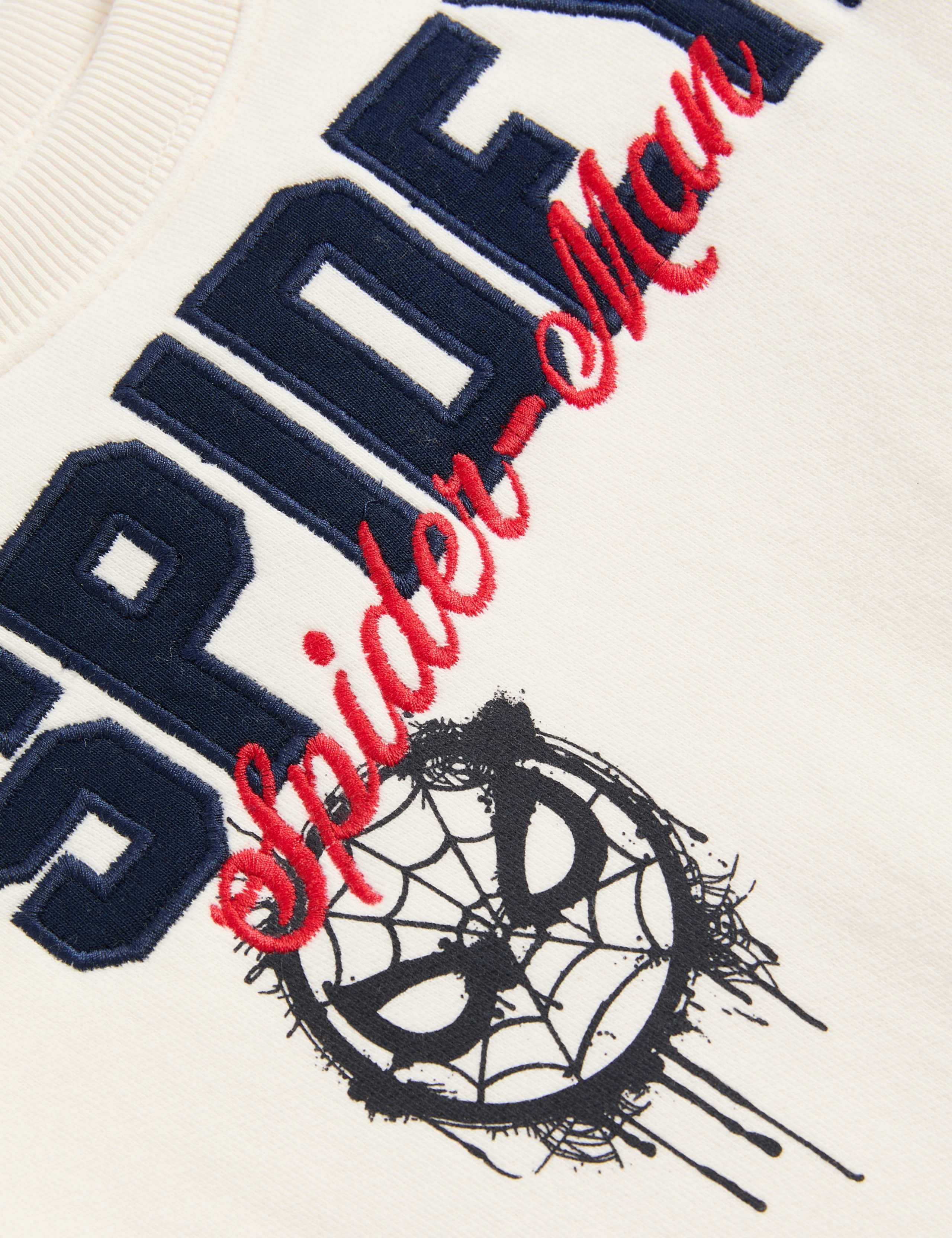 Cotton Rich Spiderman Sweatshirt (2-8 Yrs) 2 of 3