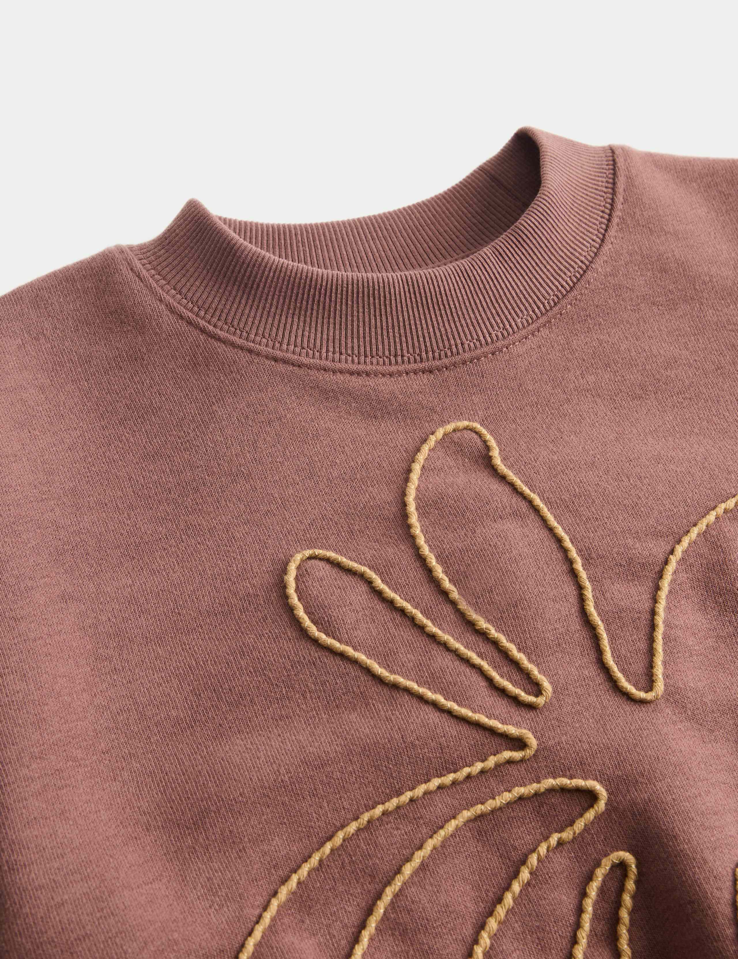 Cotton Rich Embroidered Sweatshirt (2-8 Yrs) 2 of 2