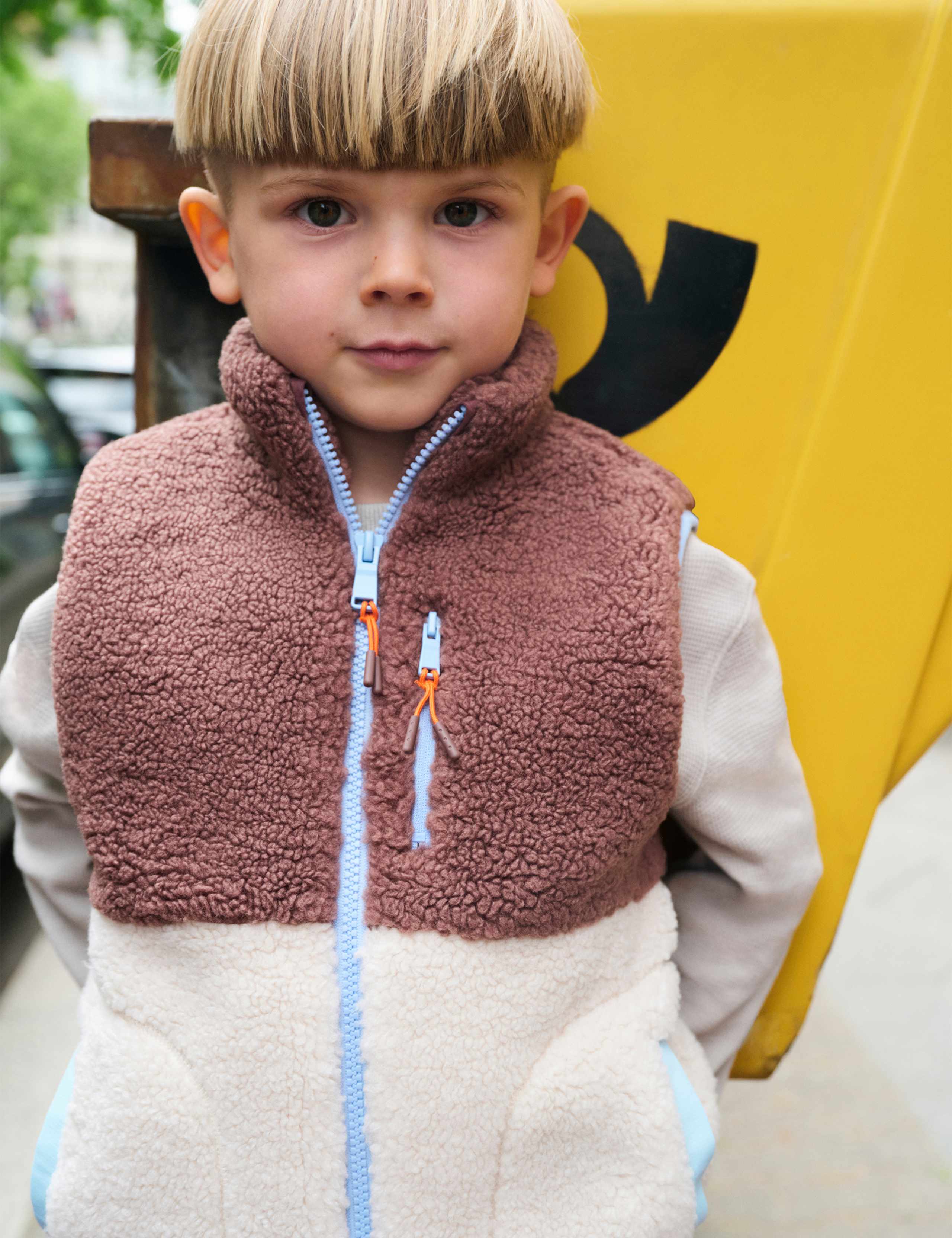 Borg Colour Block Gilet (2-8 Yrs) 1 of 6