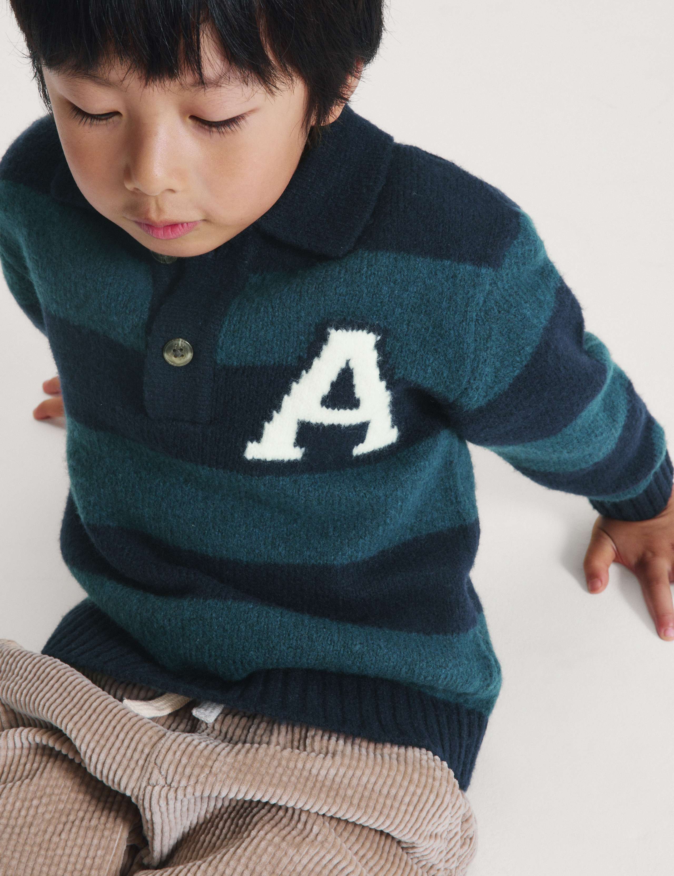 Striped Rugby Knitted Jumper (2-8 Yrs) 4 of 8