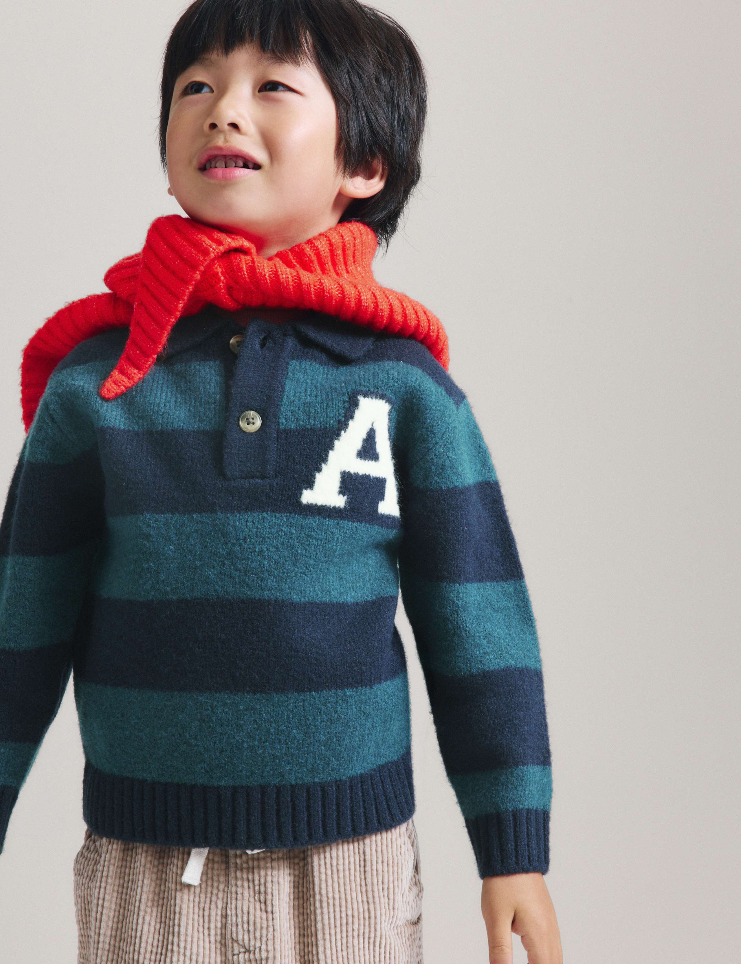 Striped Rugby Knitted Jumper (2-8 Yrs) 7 of 8