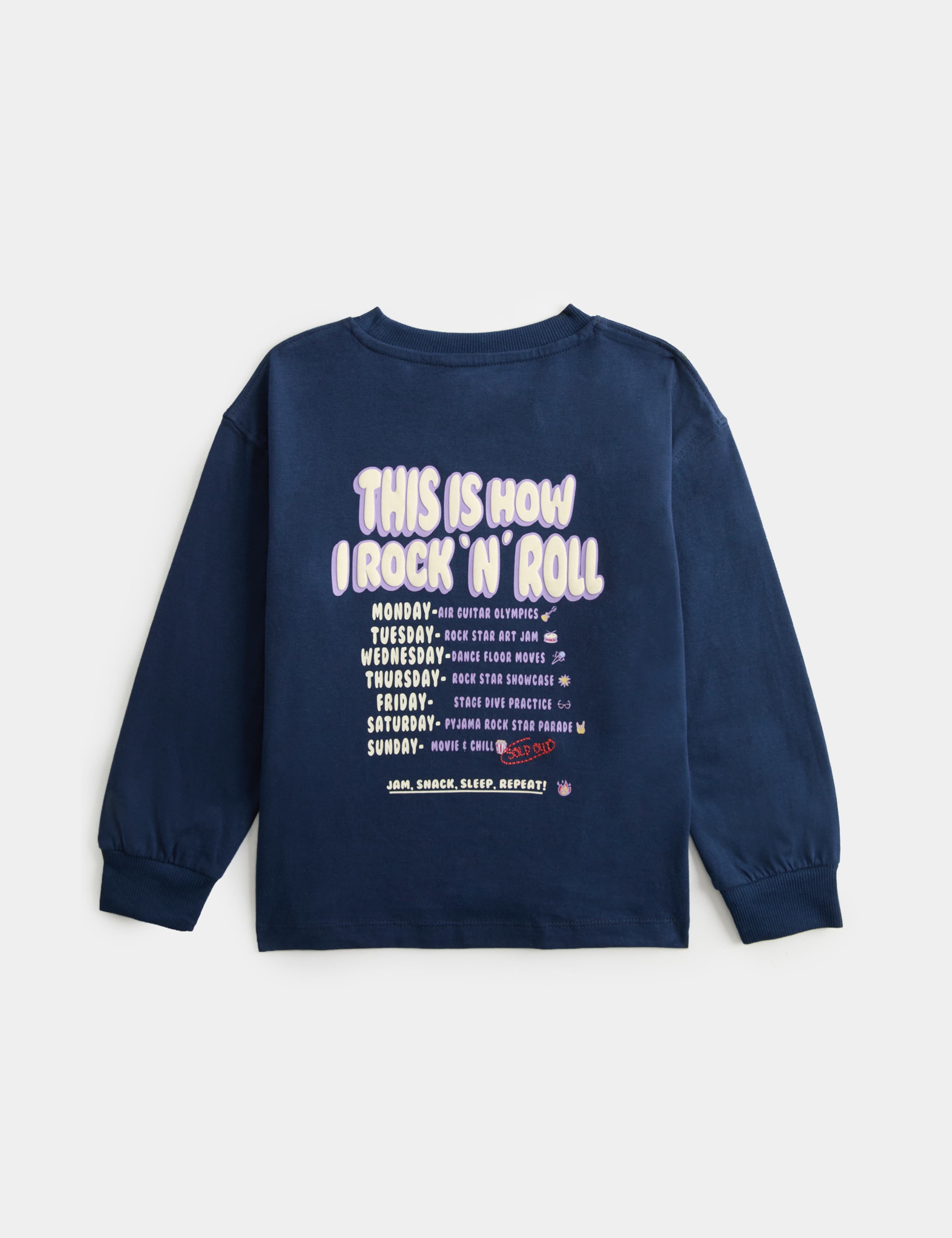 Pure Cotton Band Graphic Top (2-8 Yrs) 2 of 2