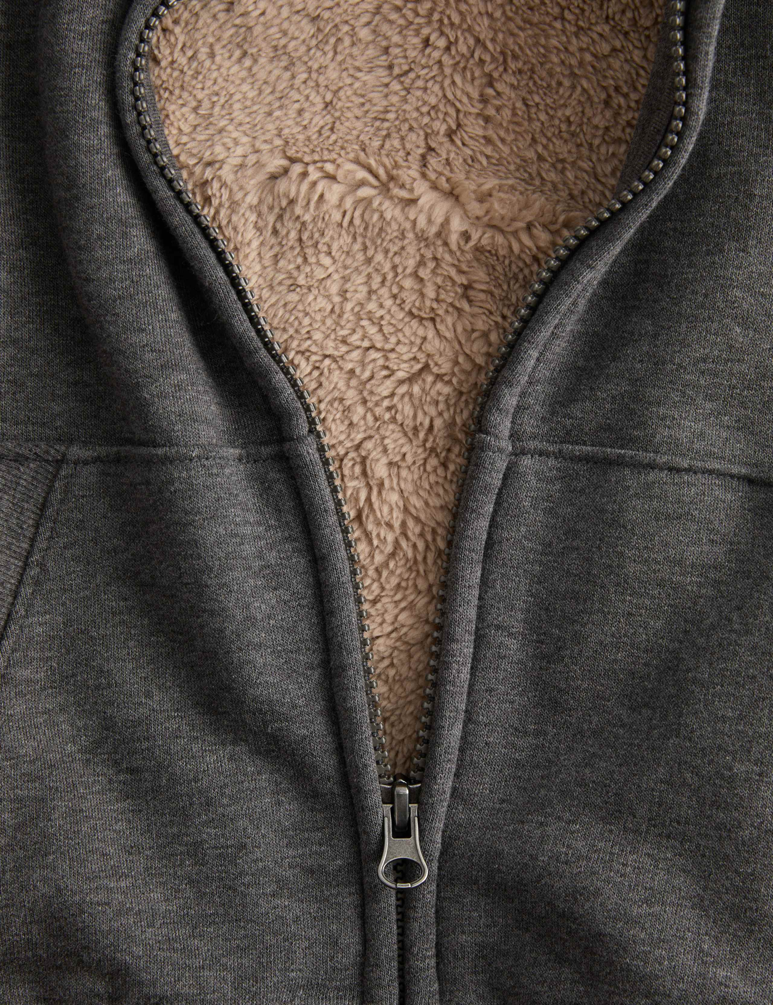Borg Lined Zip Though Hoodie (1-10 Yrs) 2 of 2