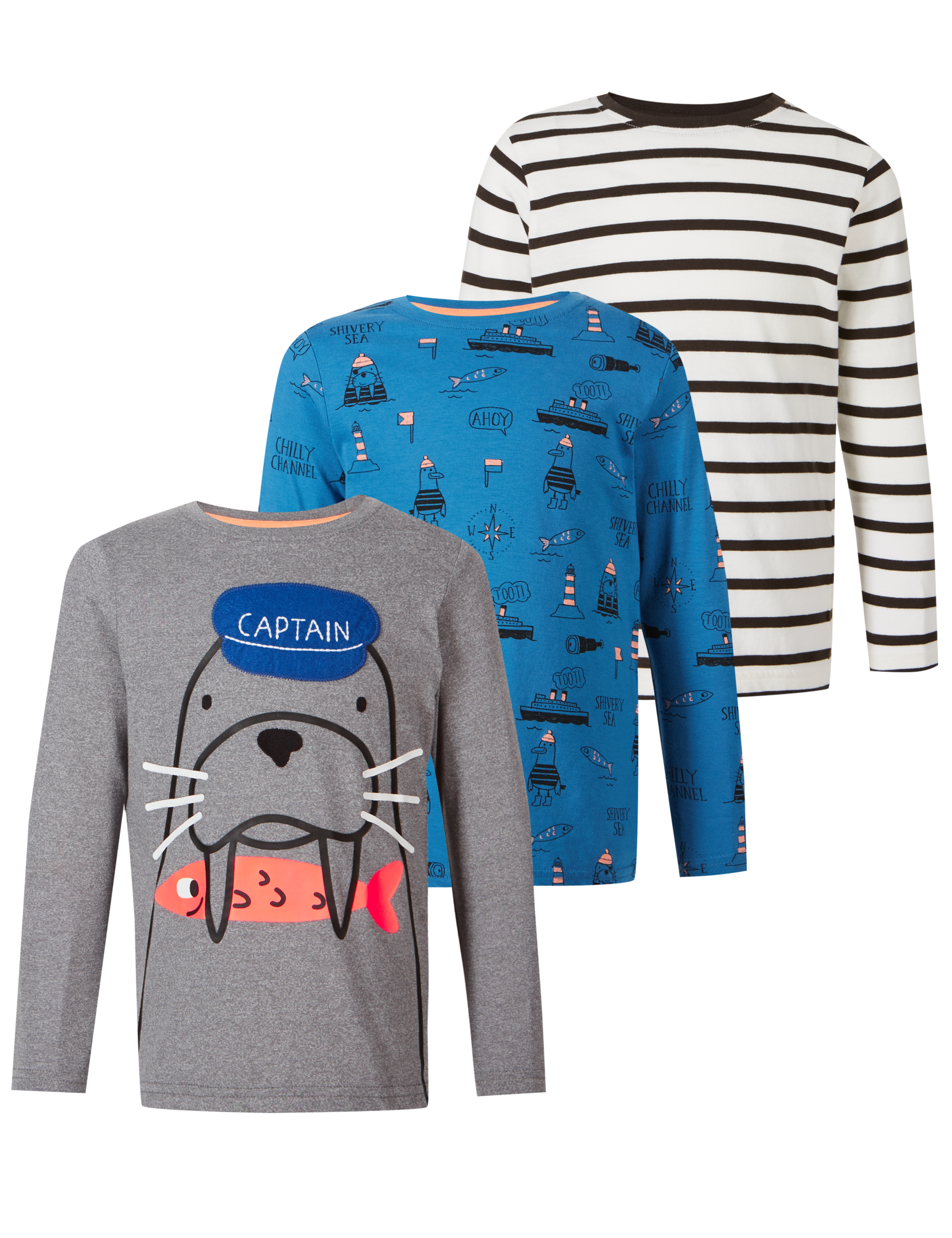 3 Pack Printed Tops (3 Months - 6 Years) 7 of 8