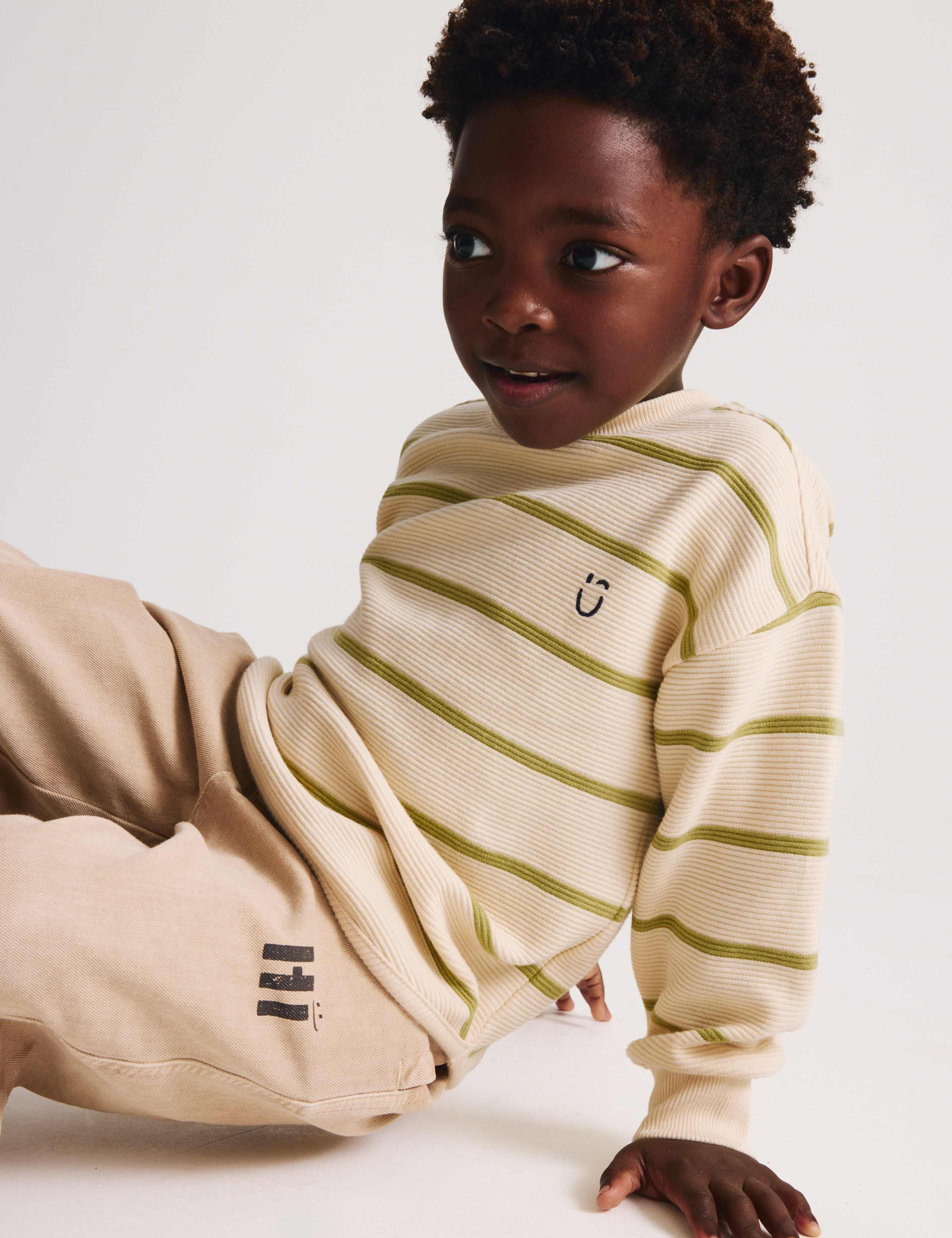 Pure Cotton Striped Textured Top (1-8 Yrs) 3 of 7