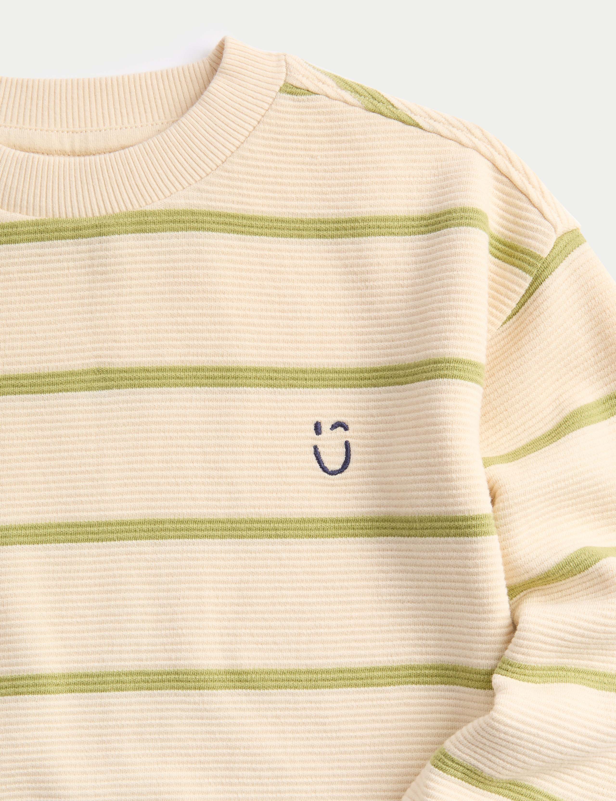 Pure Cotton Striped Textured Top (1-8 Yrs) 7 of 7