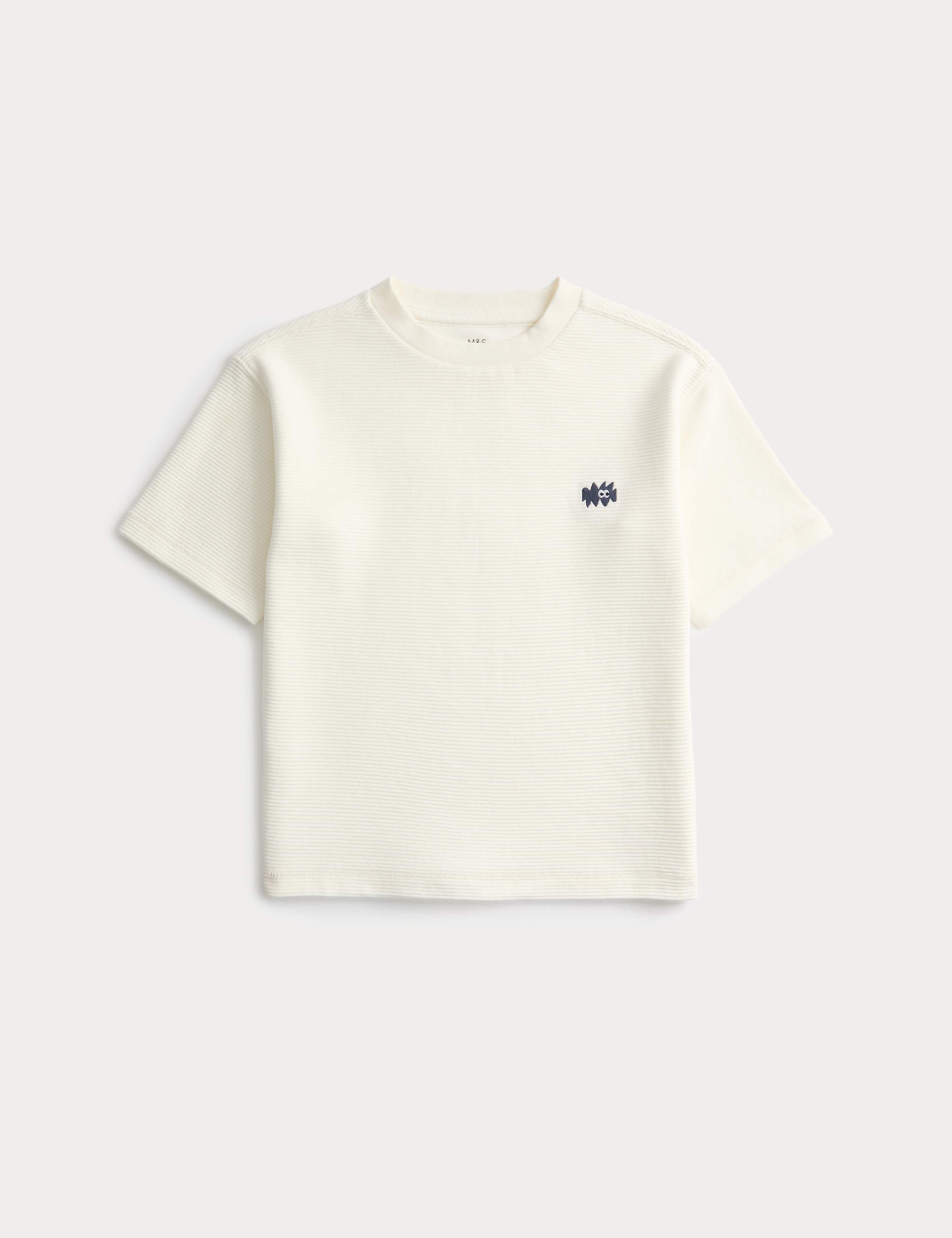 Pure Cotton Ribbed T-Shirt (2-8 Yrs) 1 of 2