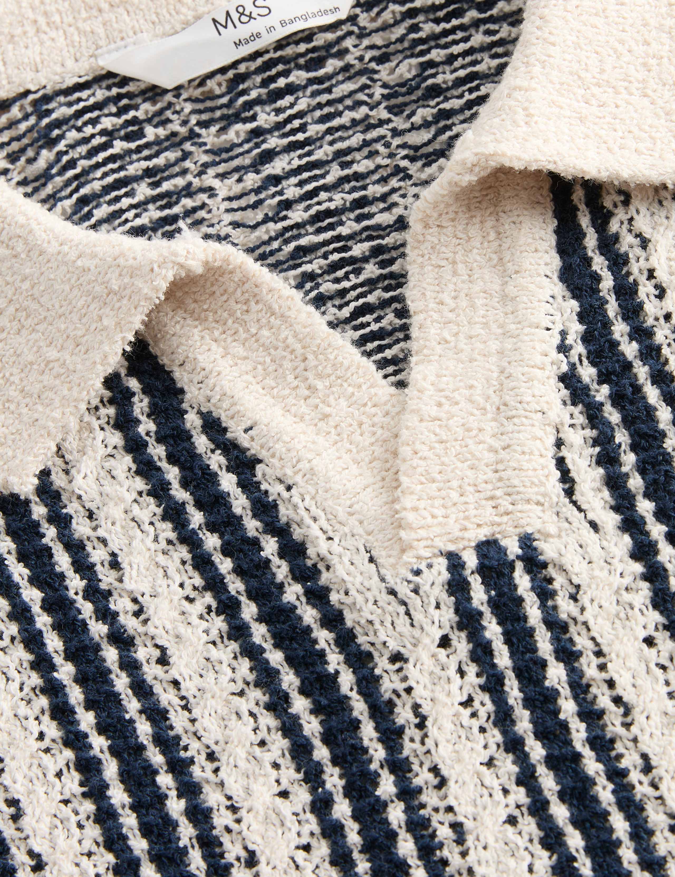 Cotton Rich Striped Knitted Top (2-10 Yrs) 2 of 2