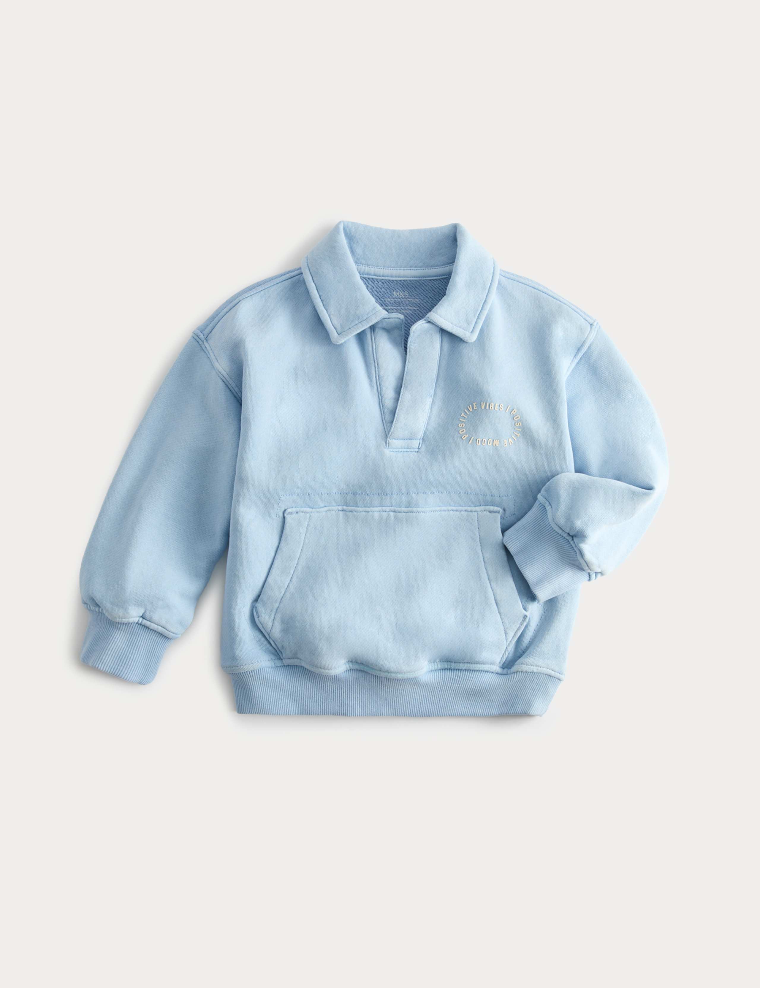 Pure Cotton Positive Slogan Sweatshirt (2-8 Yrs) 1 of 2