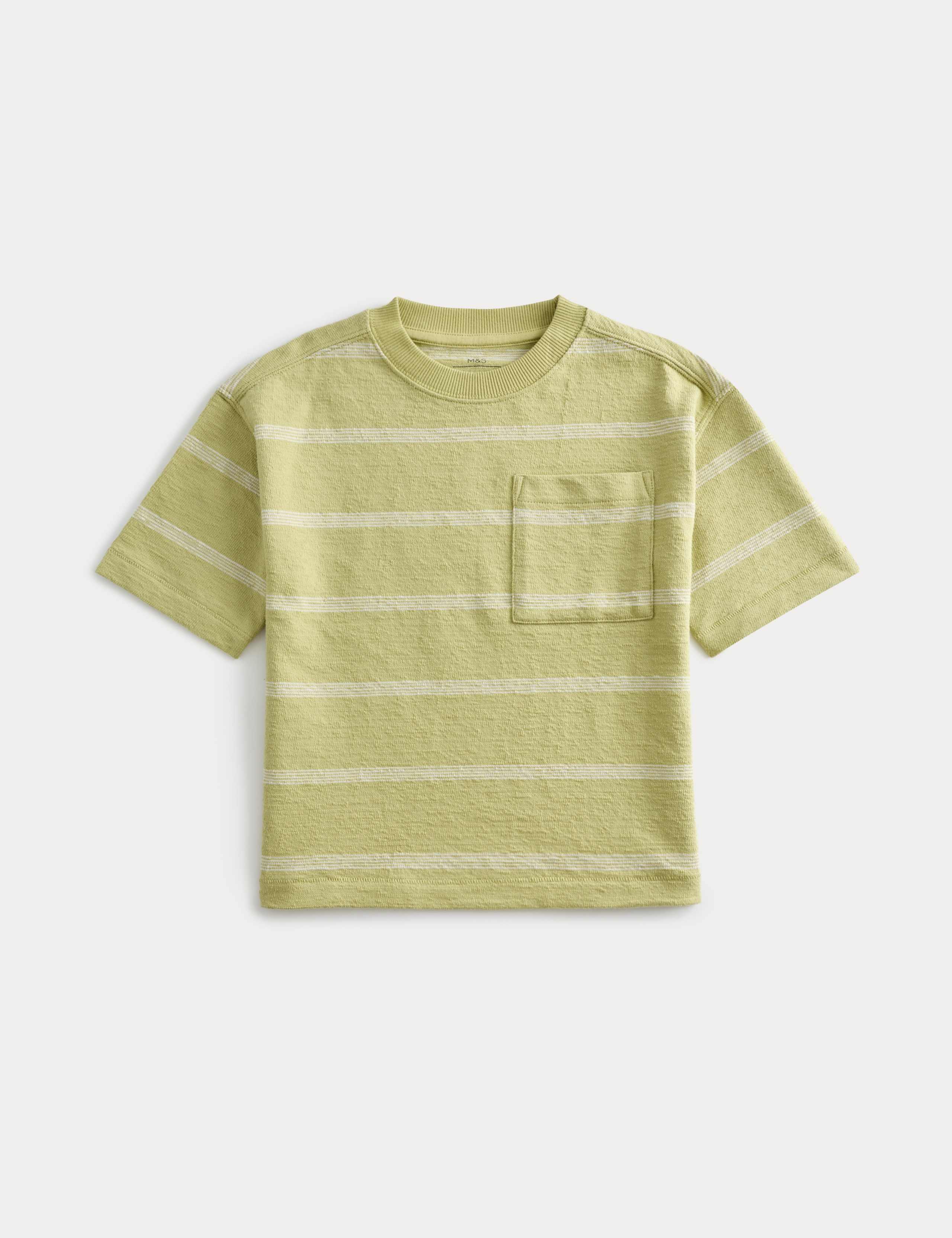 Pure Cotton Striped Textured T-Shirt (2-8 Yrs) 2 of 5