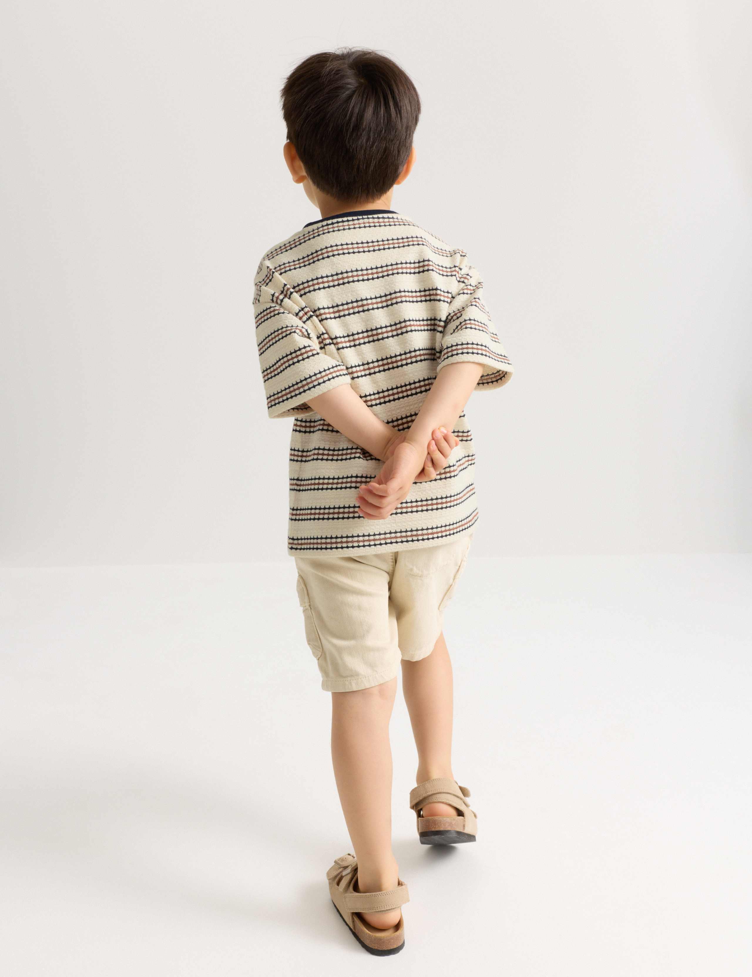 Cotton Rich Knitted Striped T-Shirt (2-8 Yrs) 6 of 8