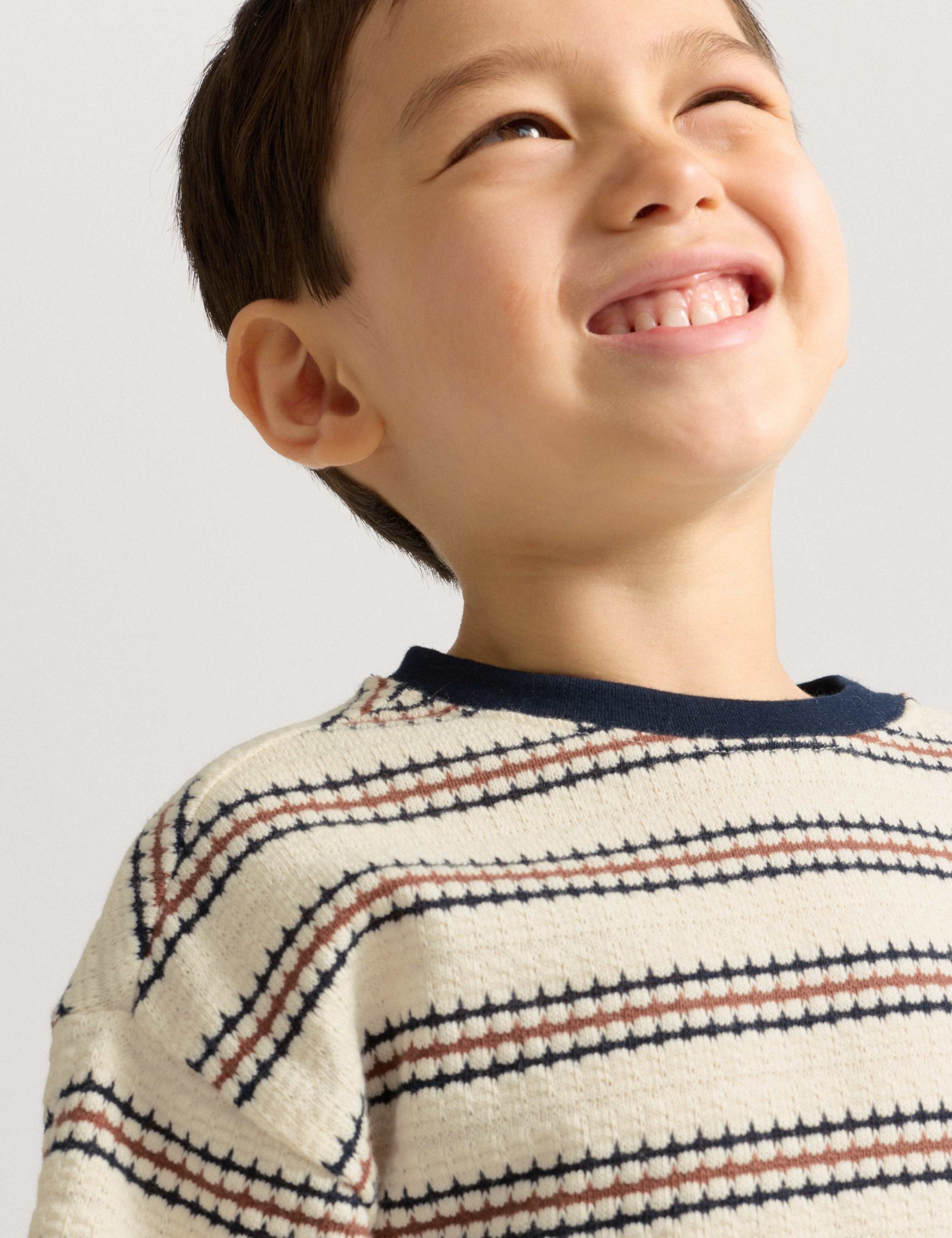 Cotton Rich Knitted Striped T-Shirt (2-8 Yrs) 7 of 8