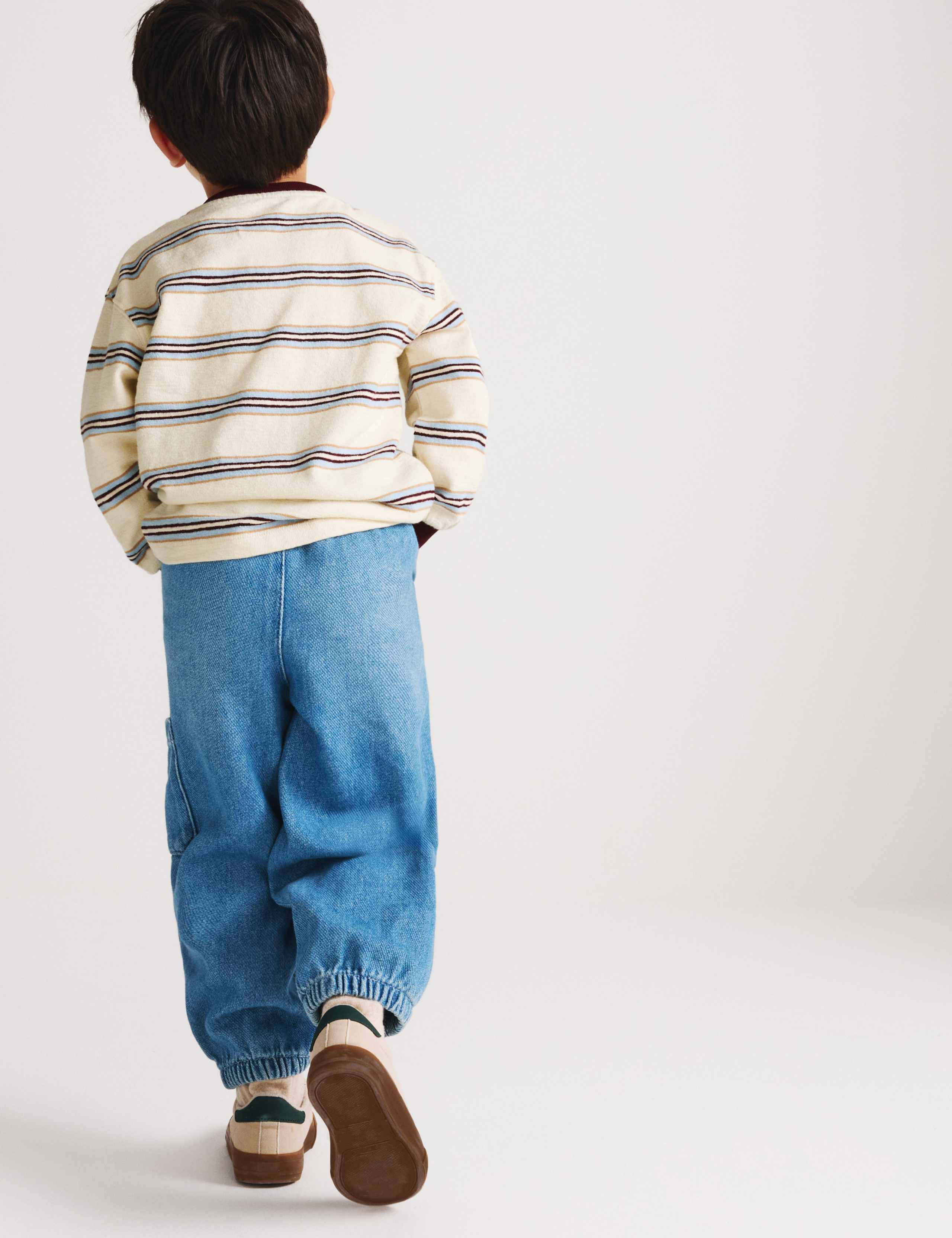 Pure Cotton Textured Striped Top (2-8 Yrs) 3 of 7