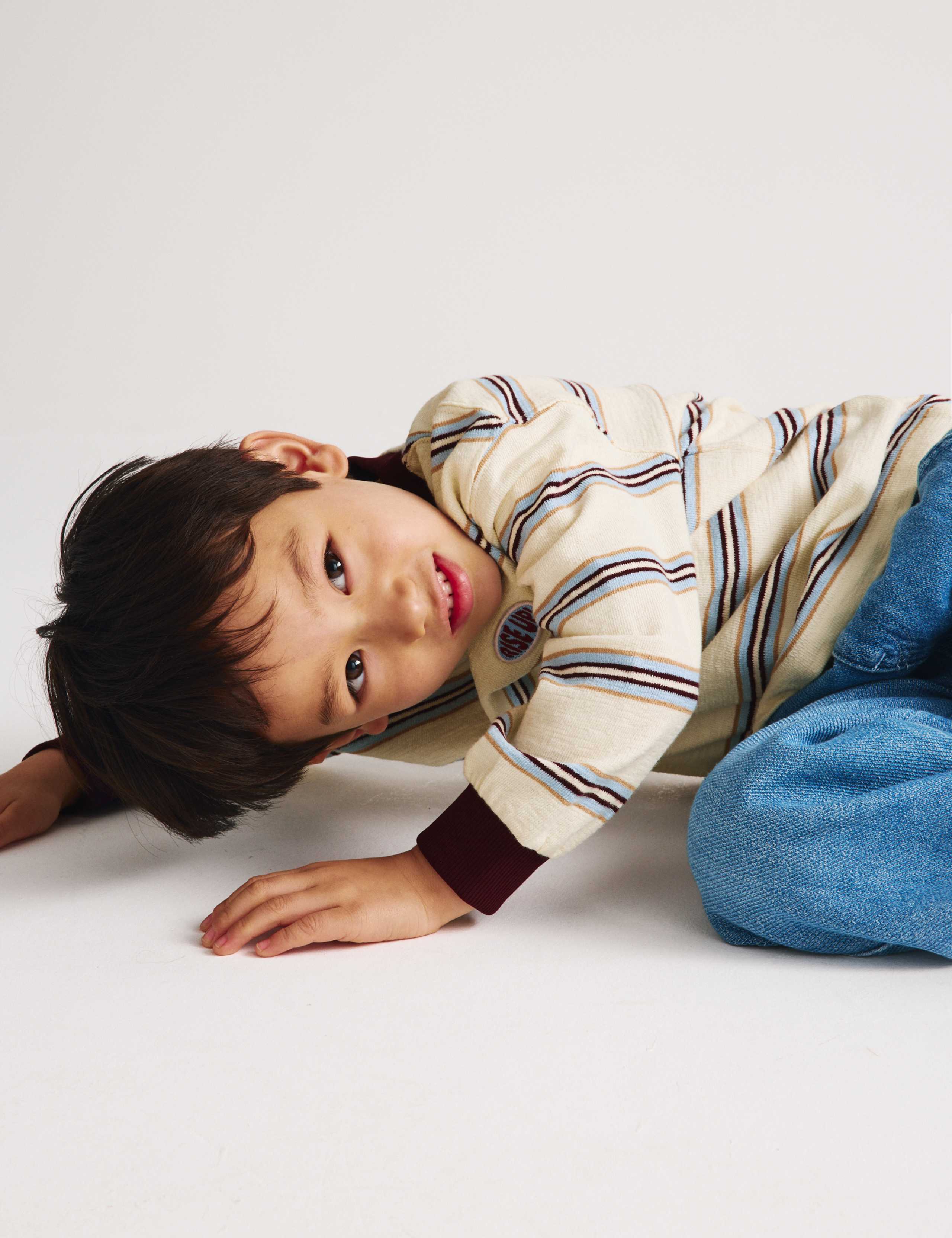 Pure Cotton Textured Striped Top (2-8 Yrs) 4 of 7