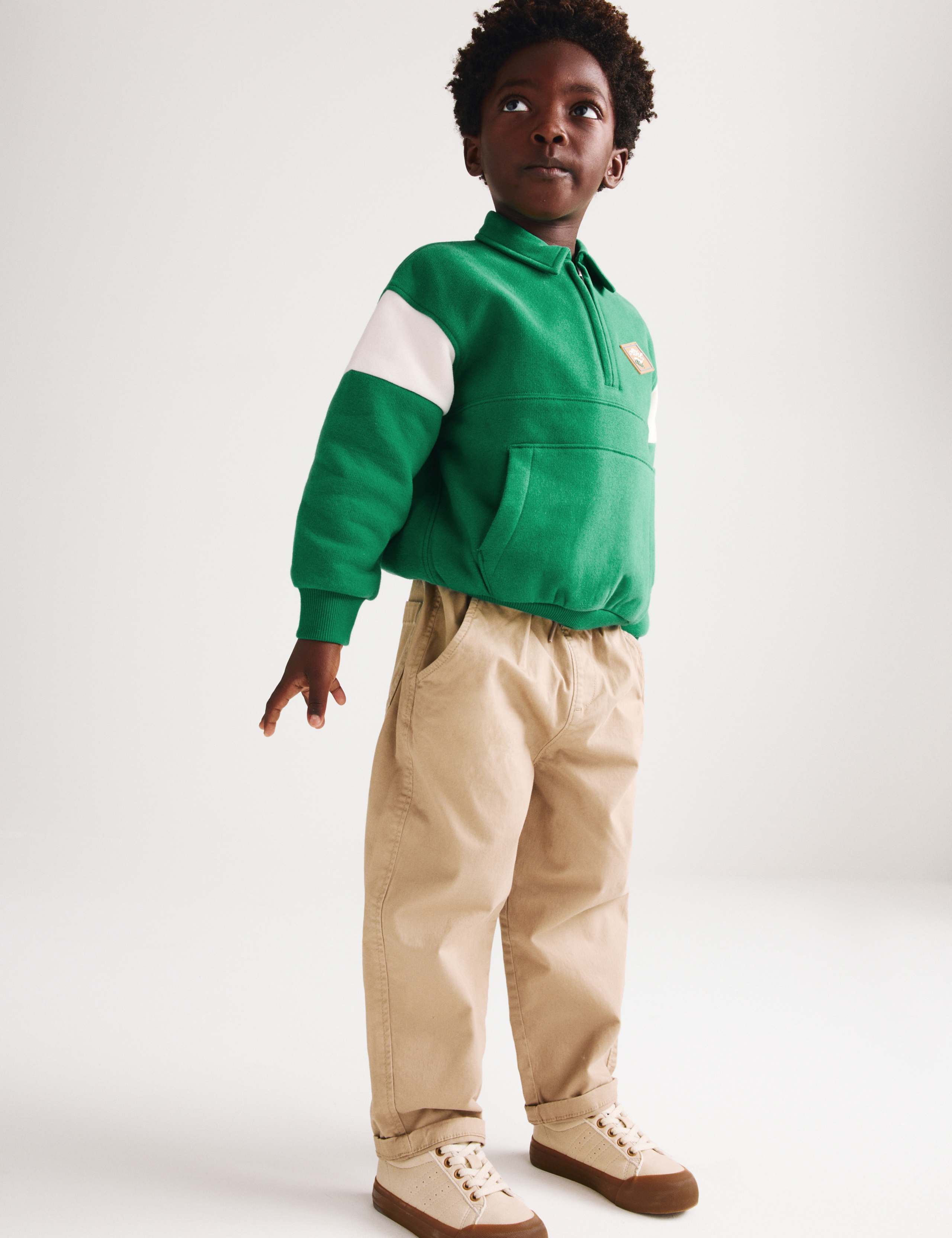 Cotton Rich Half Zip Collared Sweatshirt (2-8 Yrs) 6 of 8
