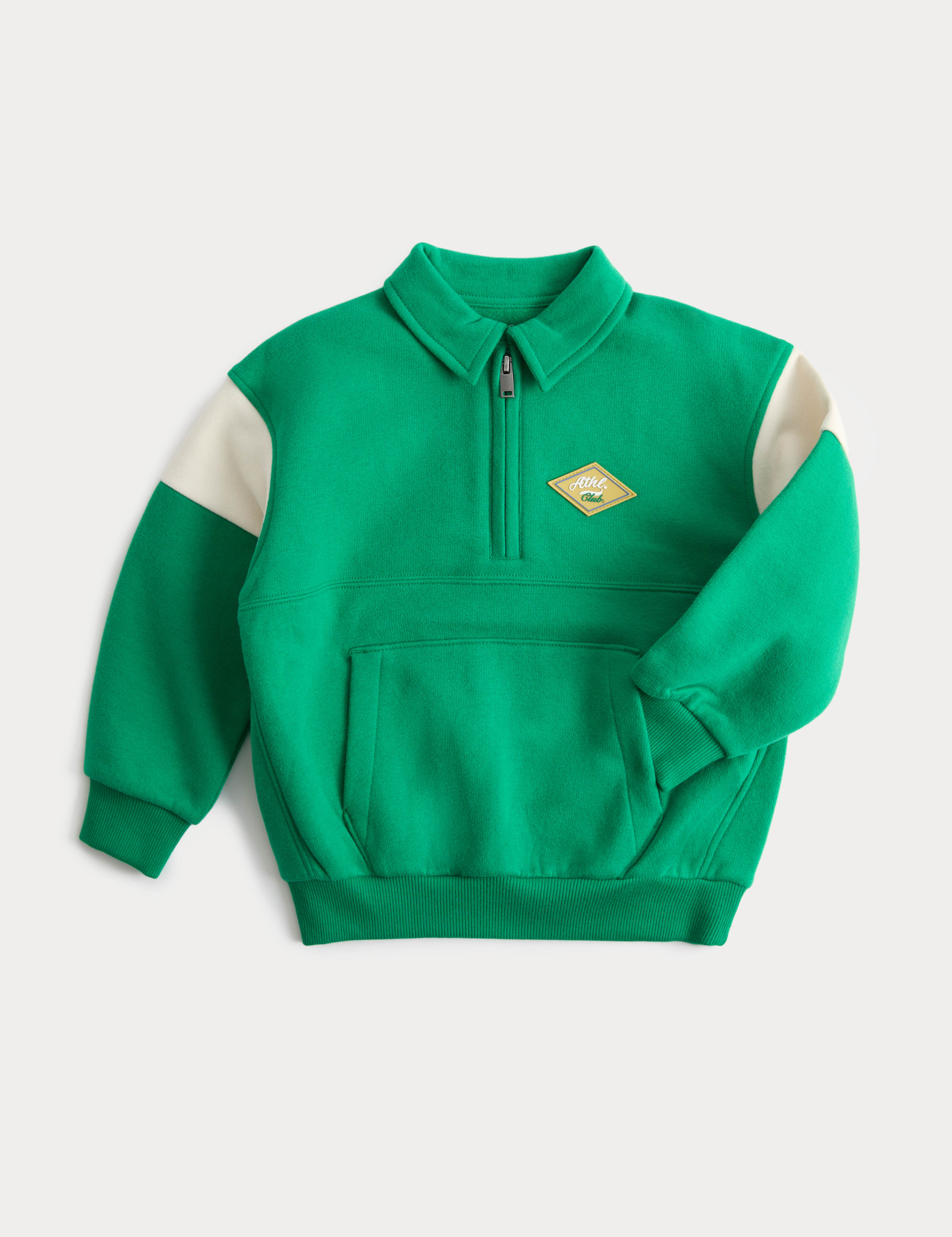 Cotton Rich Half Zip Collared Sweatshirt (2-8 Yrs) 2 of 8