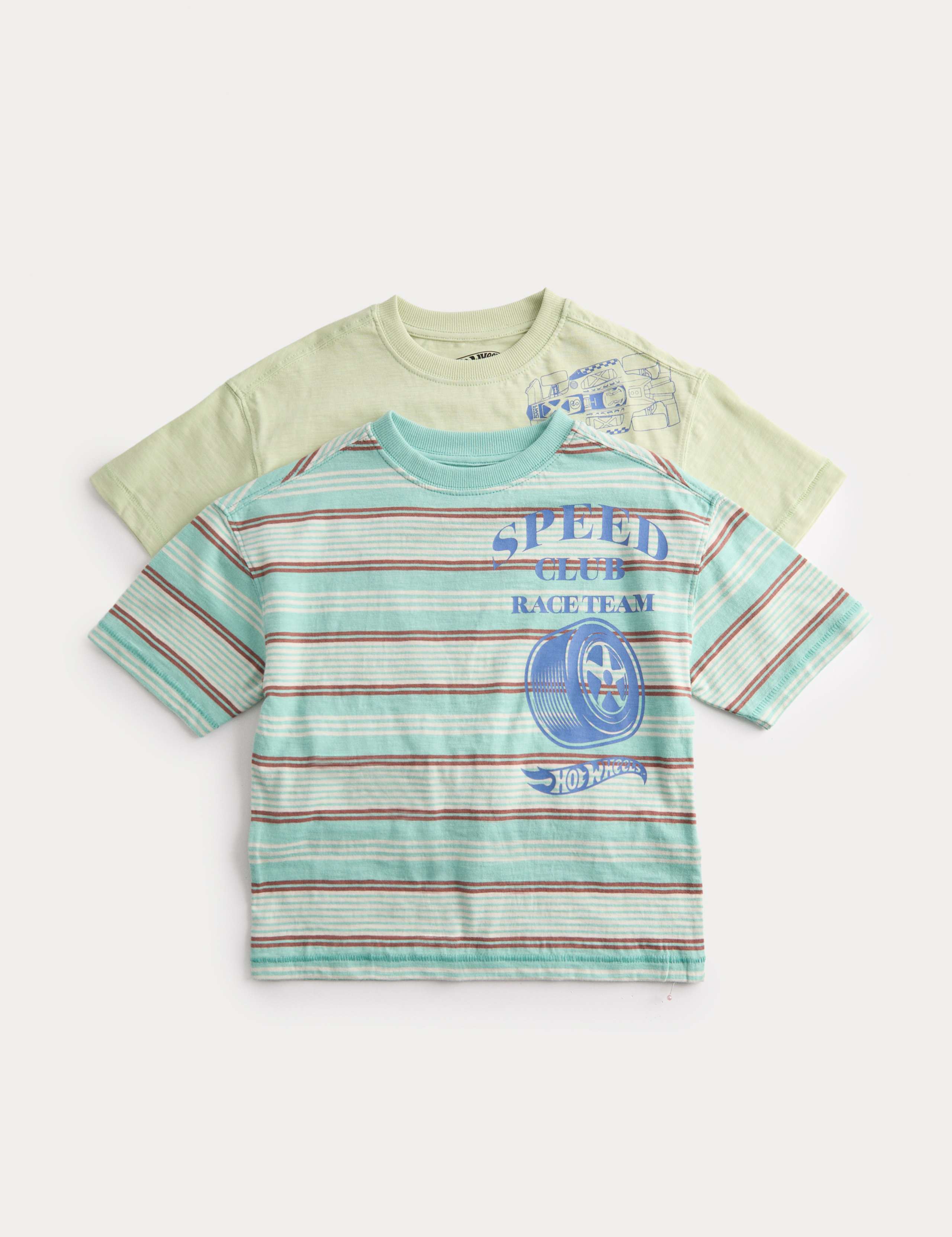 2 Pack Pure Cotton Hot Wheels™ T-Shirts (2-8 Yrs) 1 of 2