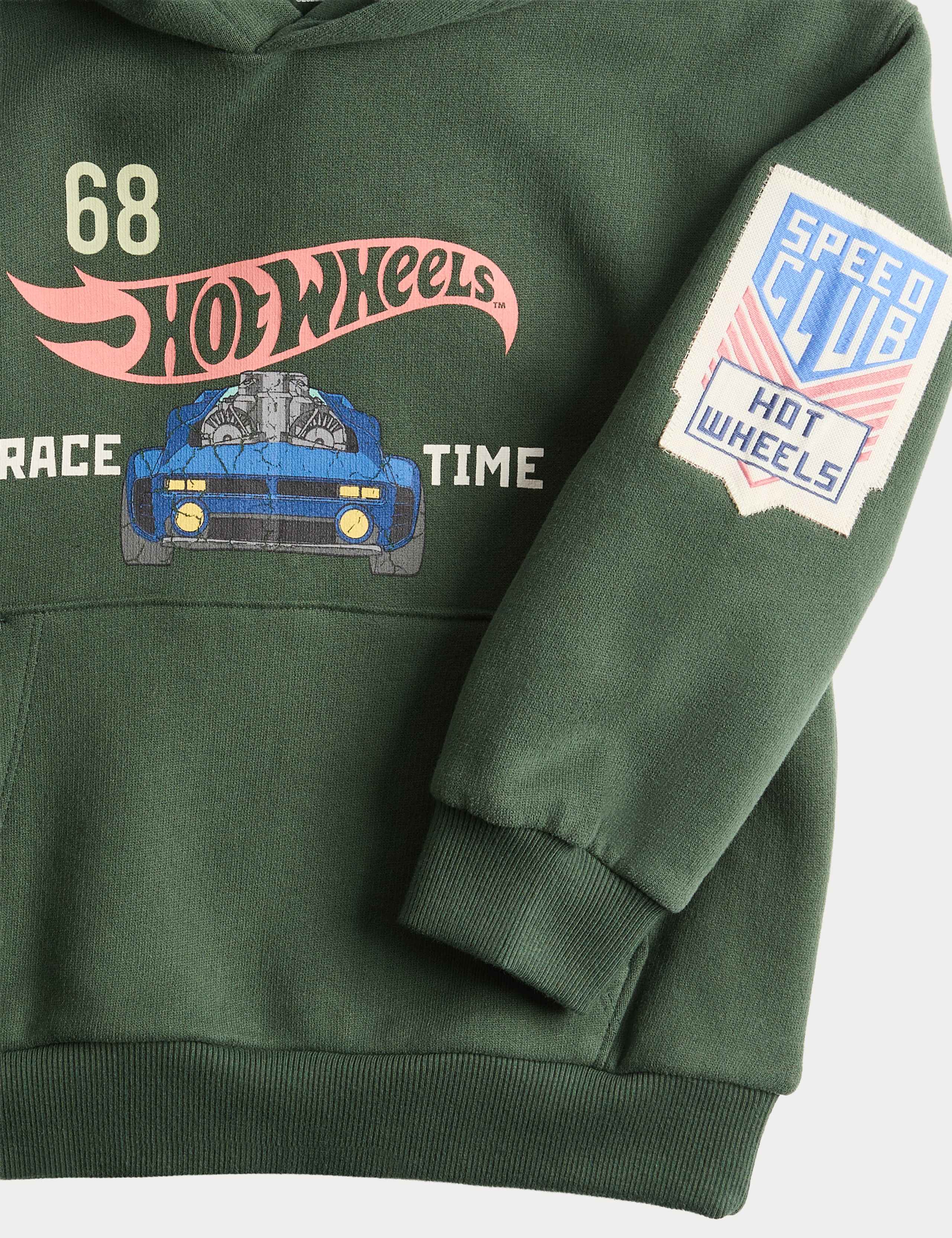 Cotton Rich Hot Wheels™ Hoodie (2-8 Yrs) 2 of 2