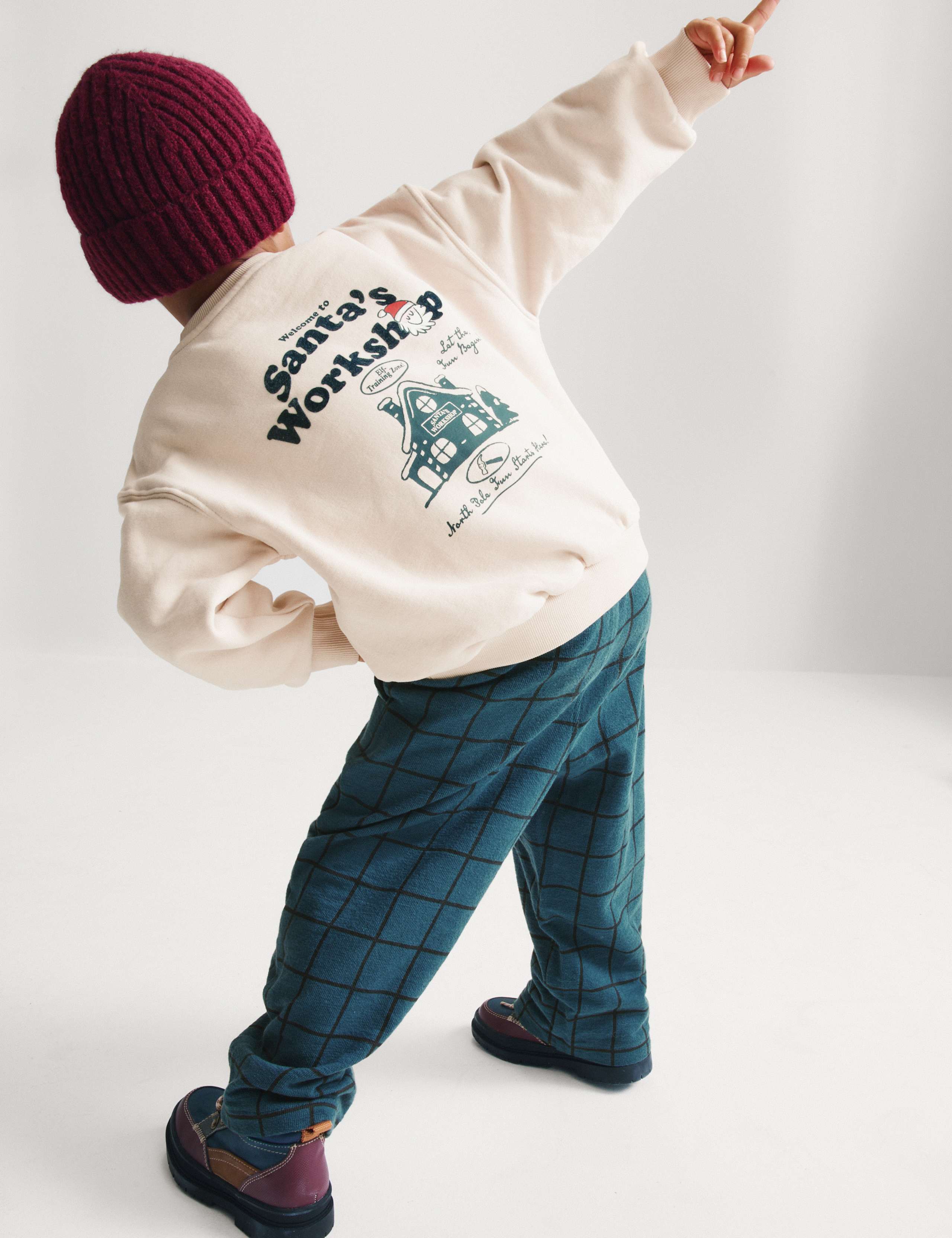 2 Piece Cotton Rich Santa's Workshop Outfit (2-8 Yrs) 7 of 9