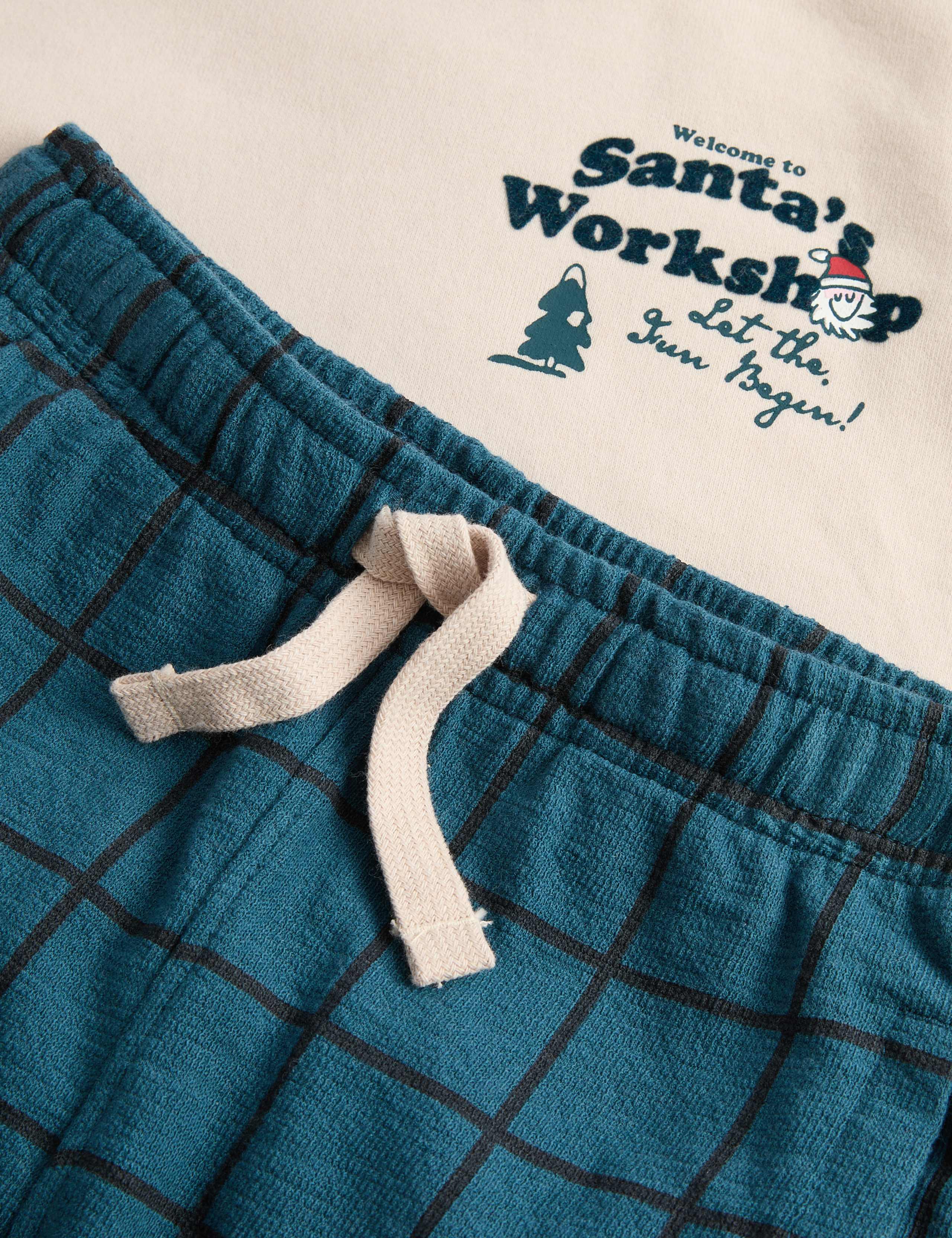 2 Piece Cotton Rich Santa's Workshop Outfit (2-8 Yrs) 2 of 3