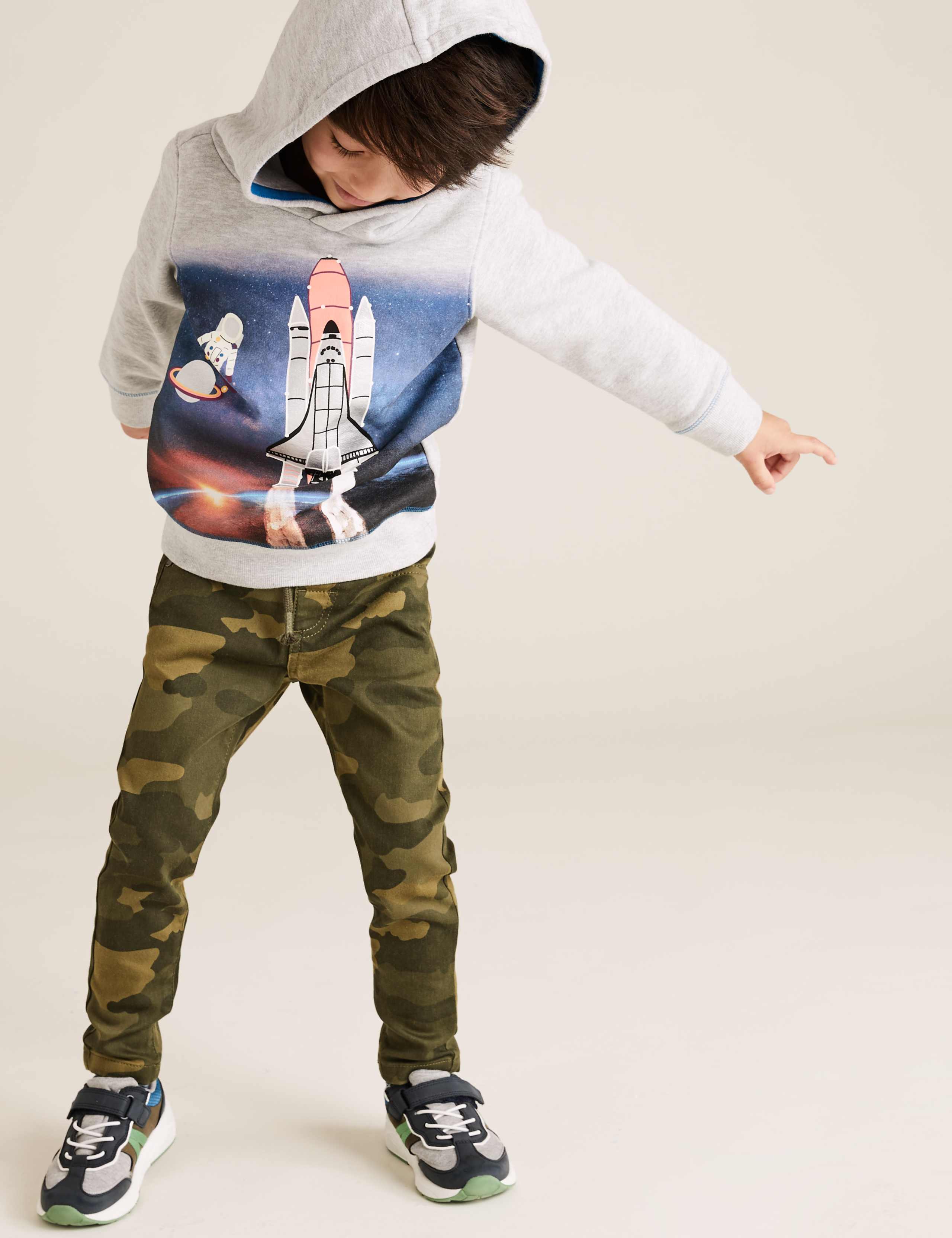 Cotton Camouflage Pull-on Jeans (2-7 Yrs) 1 of 5