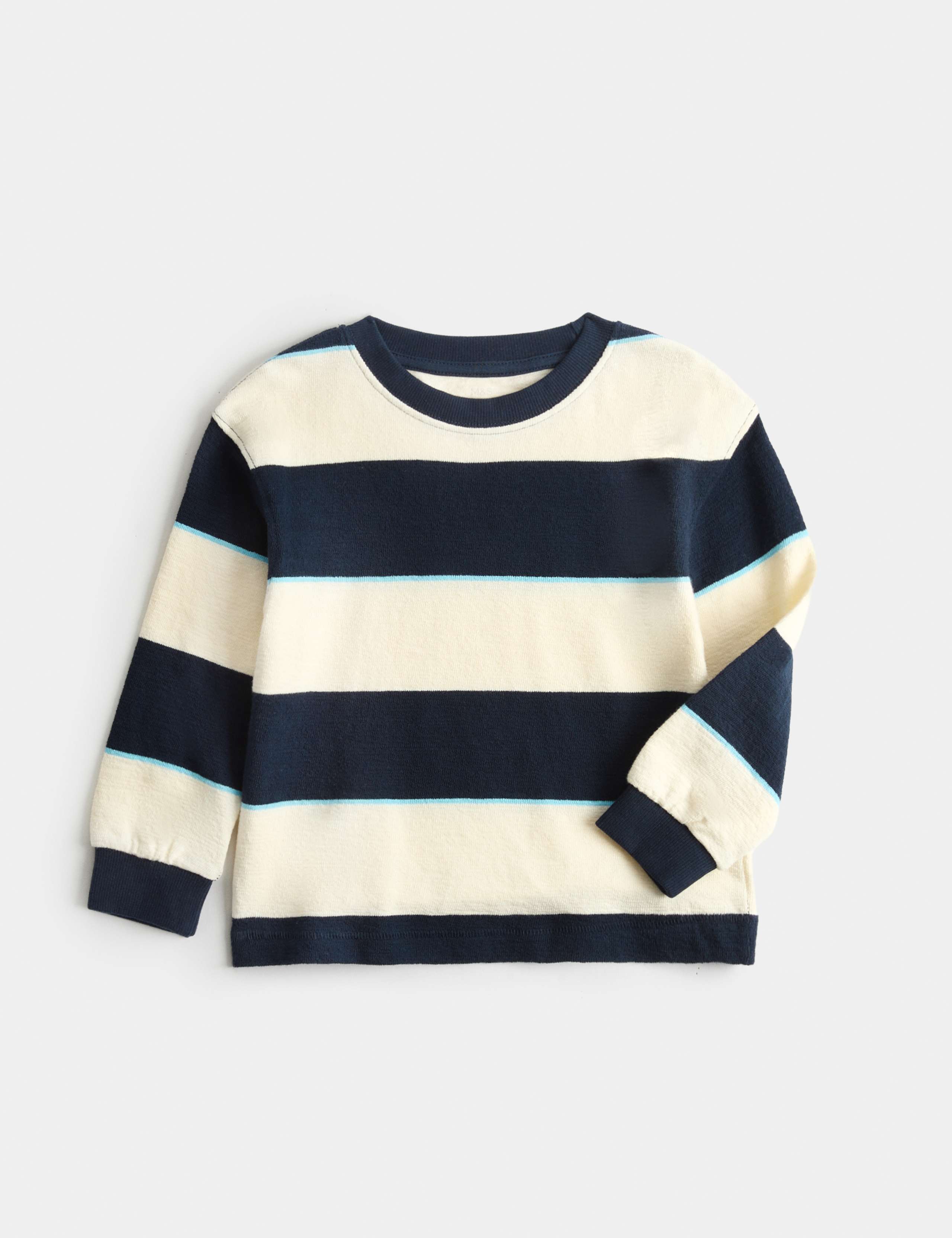 Pure Cotton Textured Striped Top (2-8 Yrs) 1 of 1