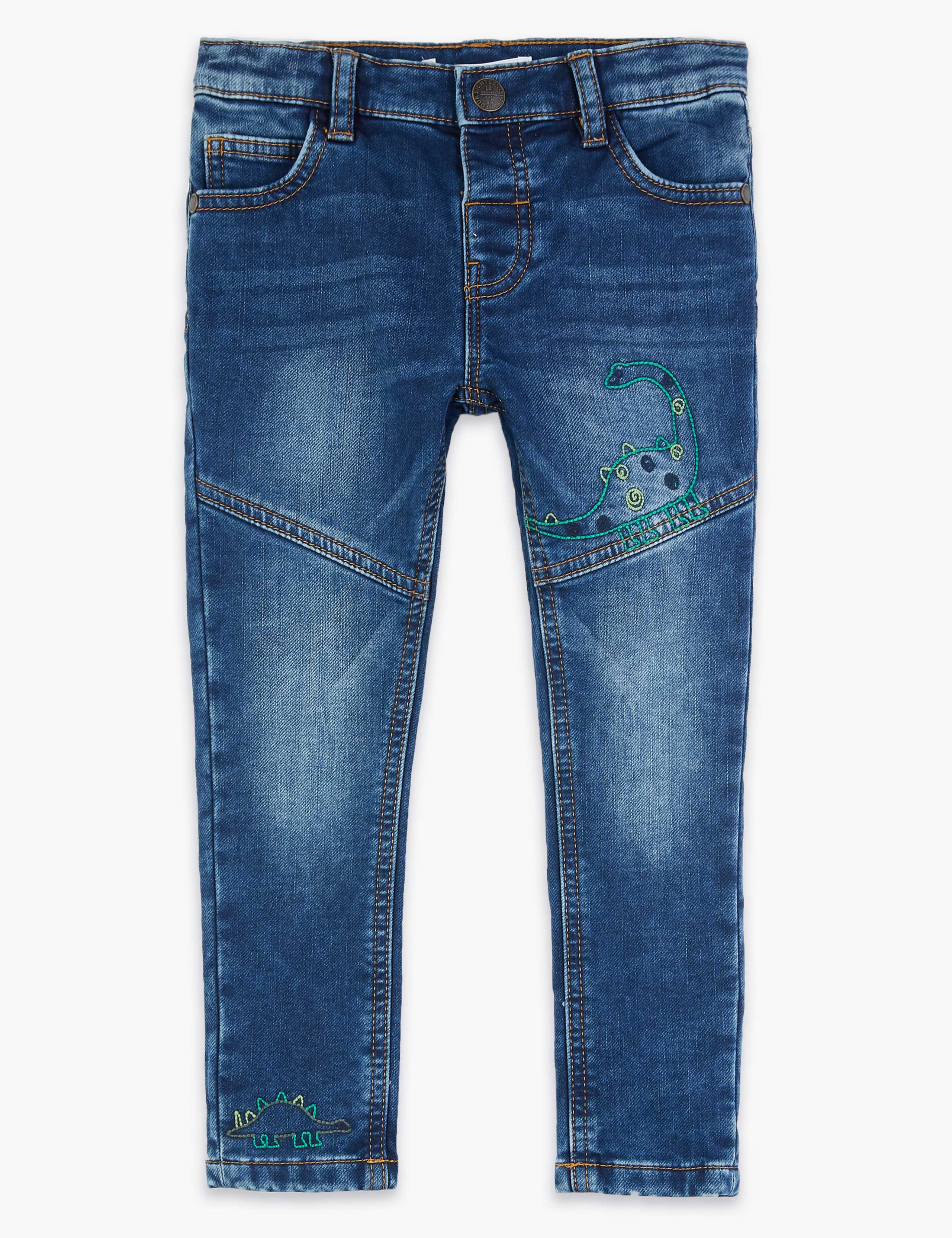 Embroidered Dinosaur Jeans (2-7 Years) 2 of 5