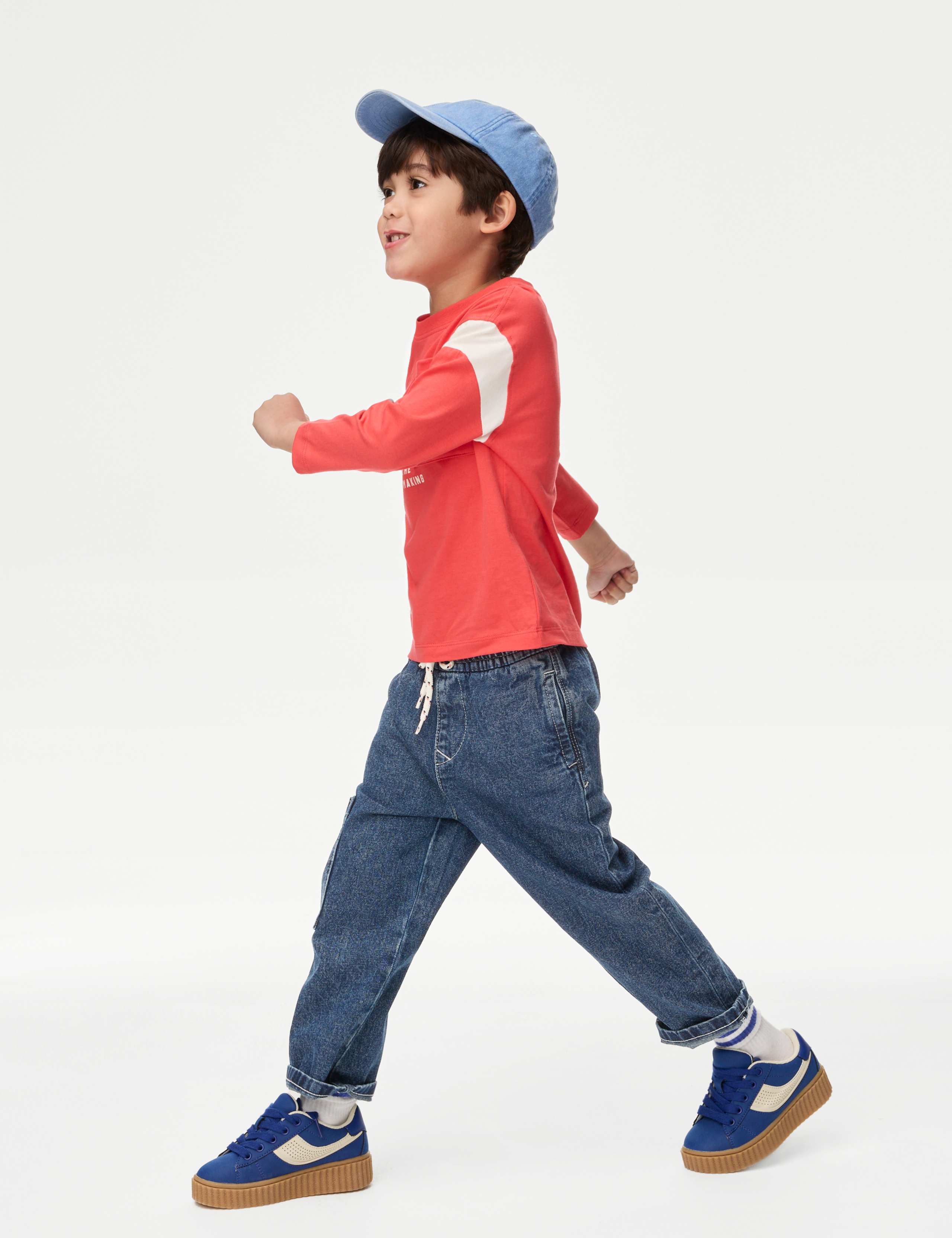 Elasticated Waist Side Pocket Denim Jeans (2-8 Yrs) 1 of 5