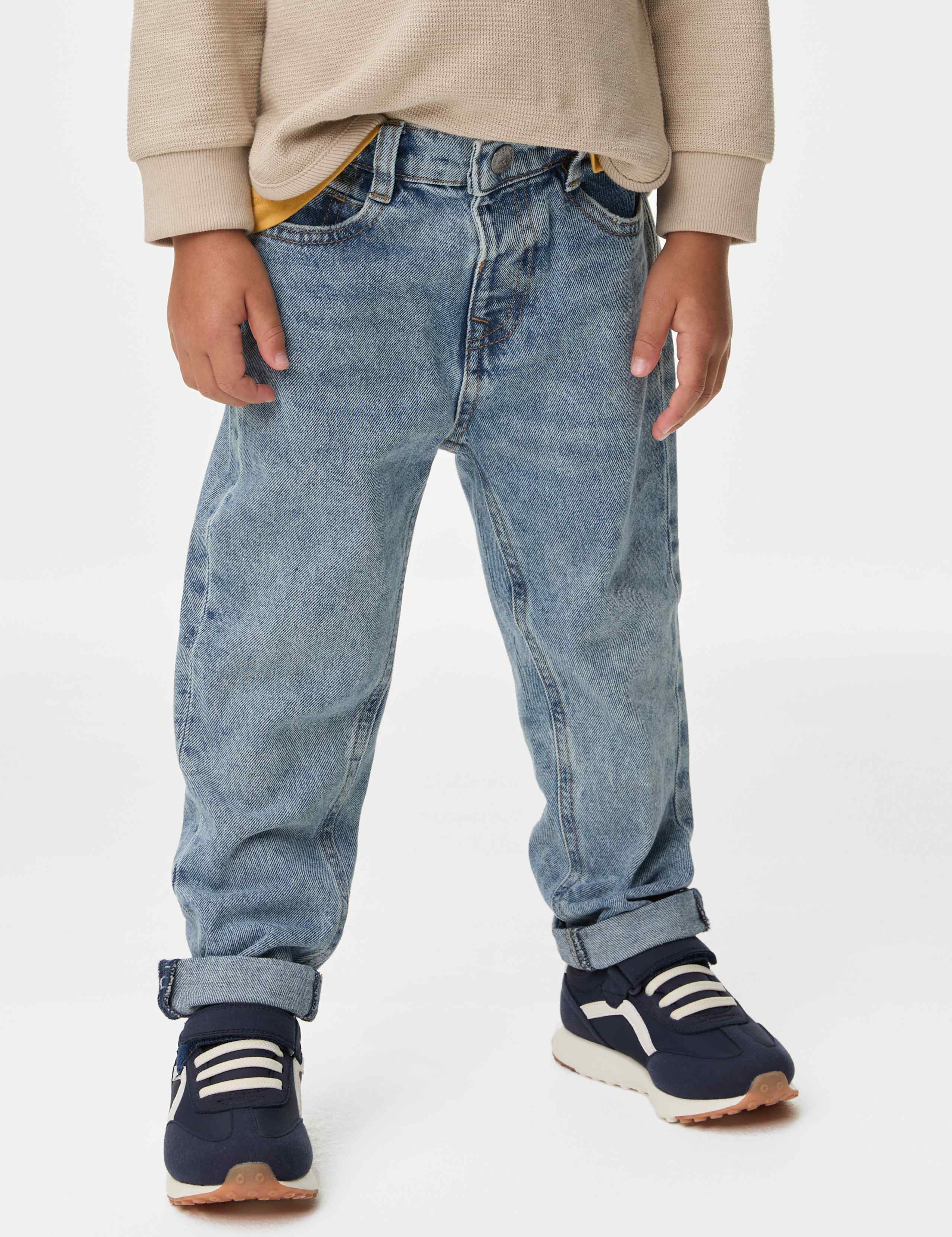 Relaxed Pure Cotton Elasticated Waist Jeans (2-8 Yrs) 4 of 5
