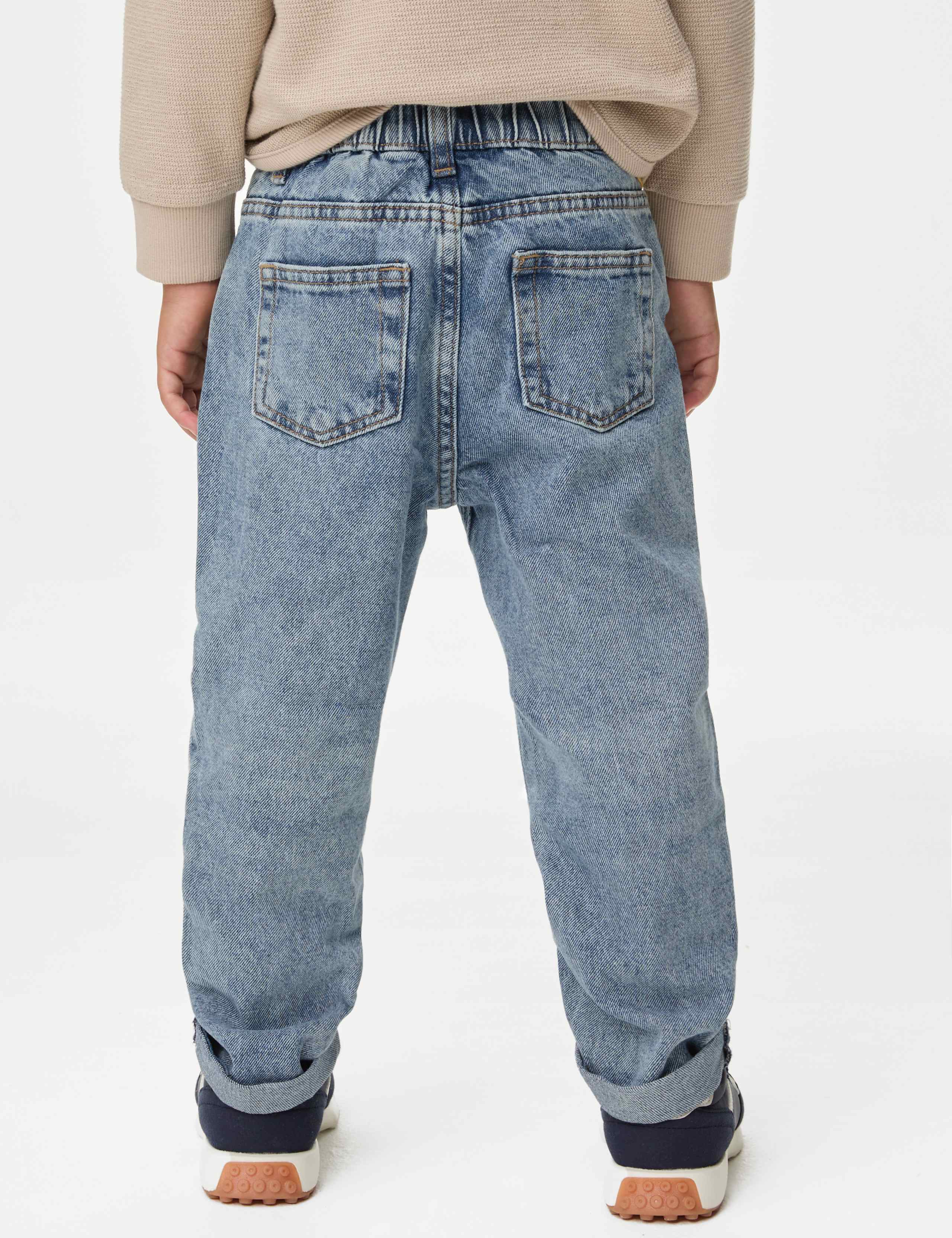 Relaxed Pure Cotton Elasticated Waist Jeans (2-8 Yrs) 5 of 5