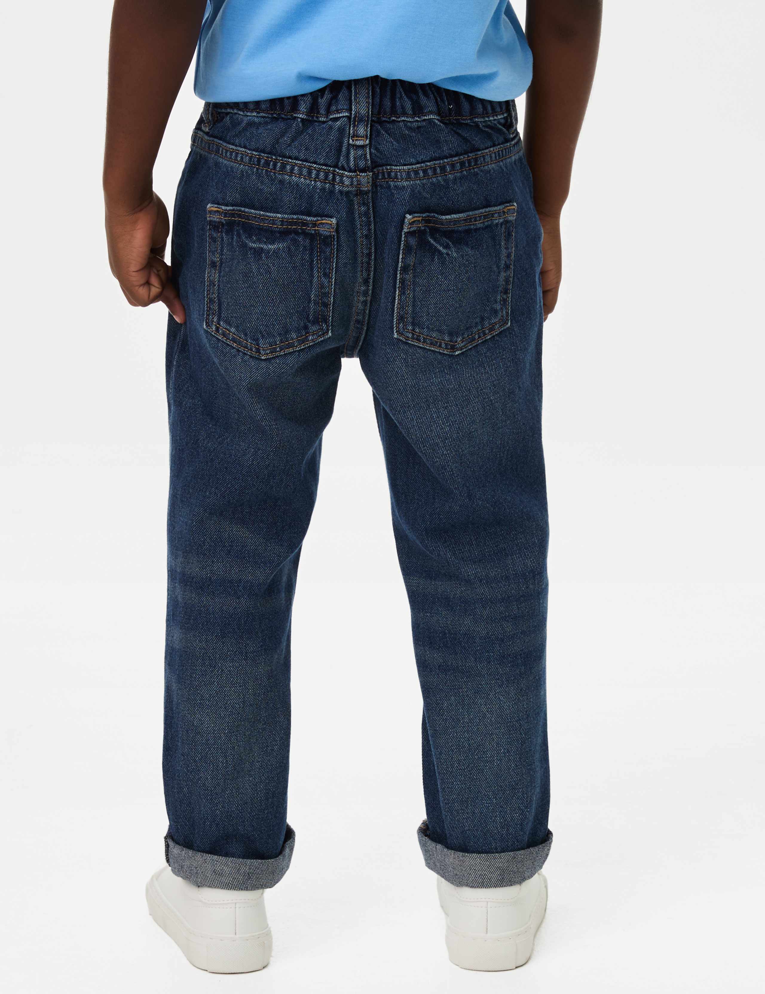 Relaxed Pure Cotton Elasticated Waist Jeans (2-8 Yrs) 5 of 5
