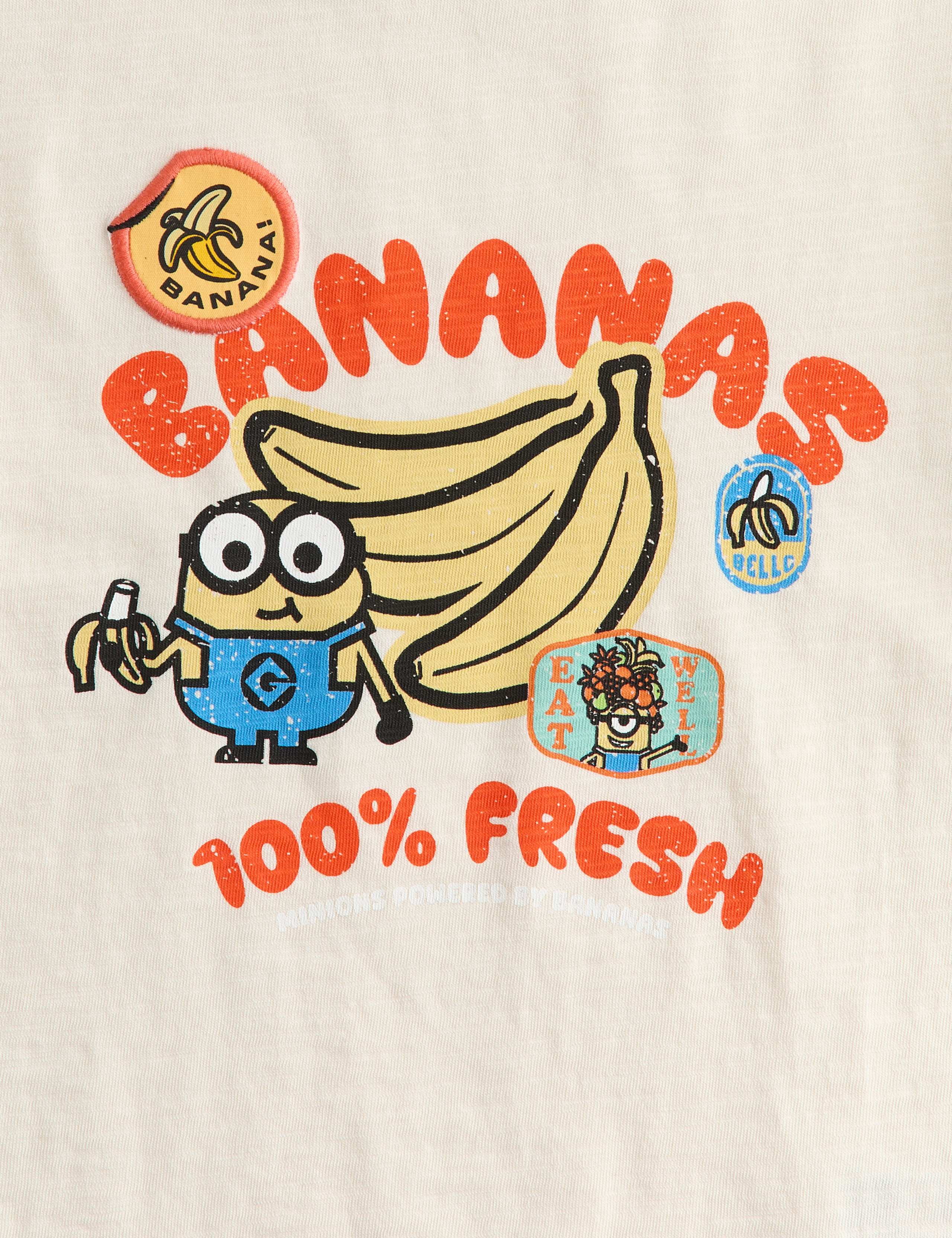 Pure Cotton Minions™ Banana Graphic T-Shirt (2-8 Yrs) 2 of 2