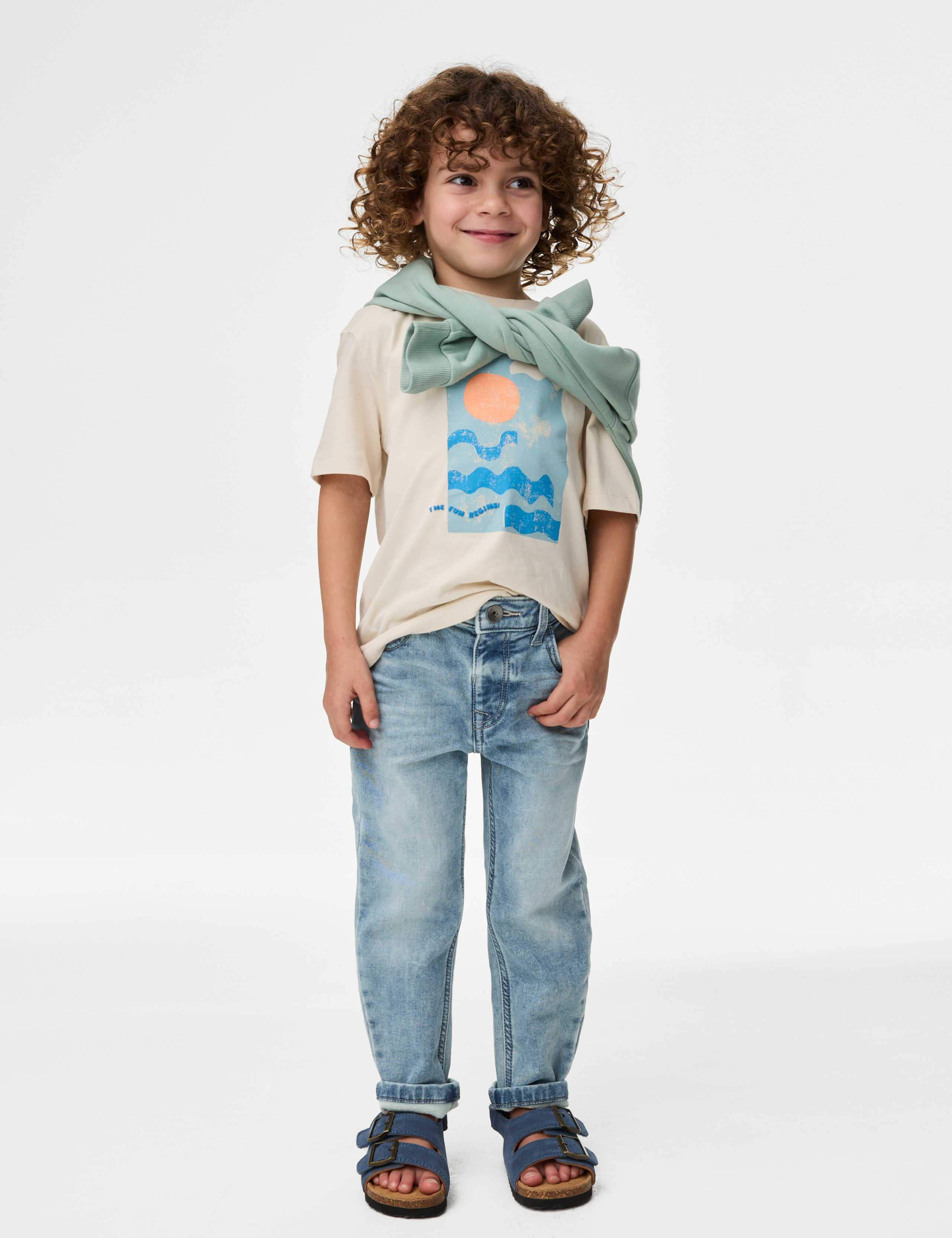 Skinny Cotton Rich Jeans (2-8 Yrs) 1 of 5
