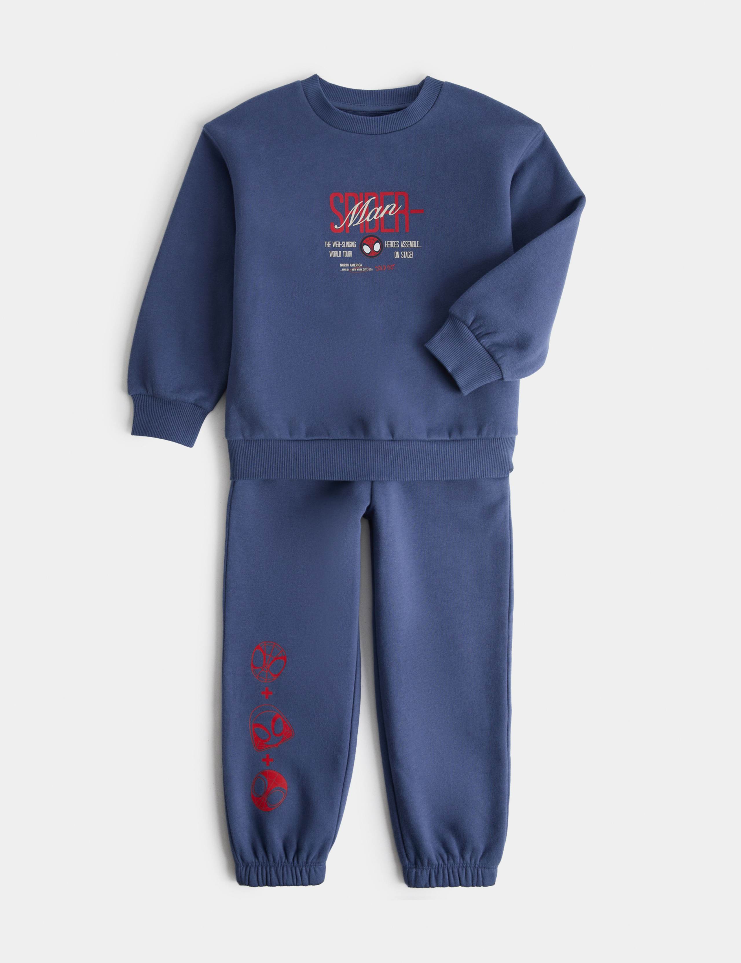 2 Piece Cotton Rich Spider-Man Outfit (2-8 Yrs) 1 of 3