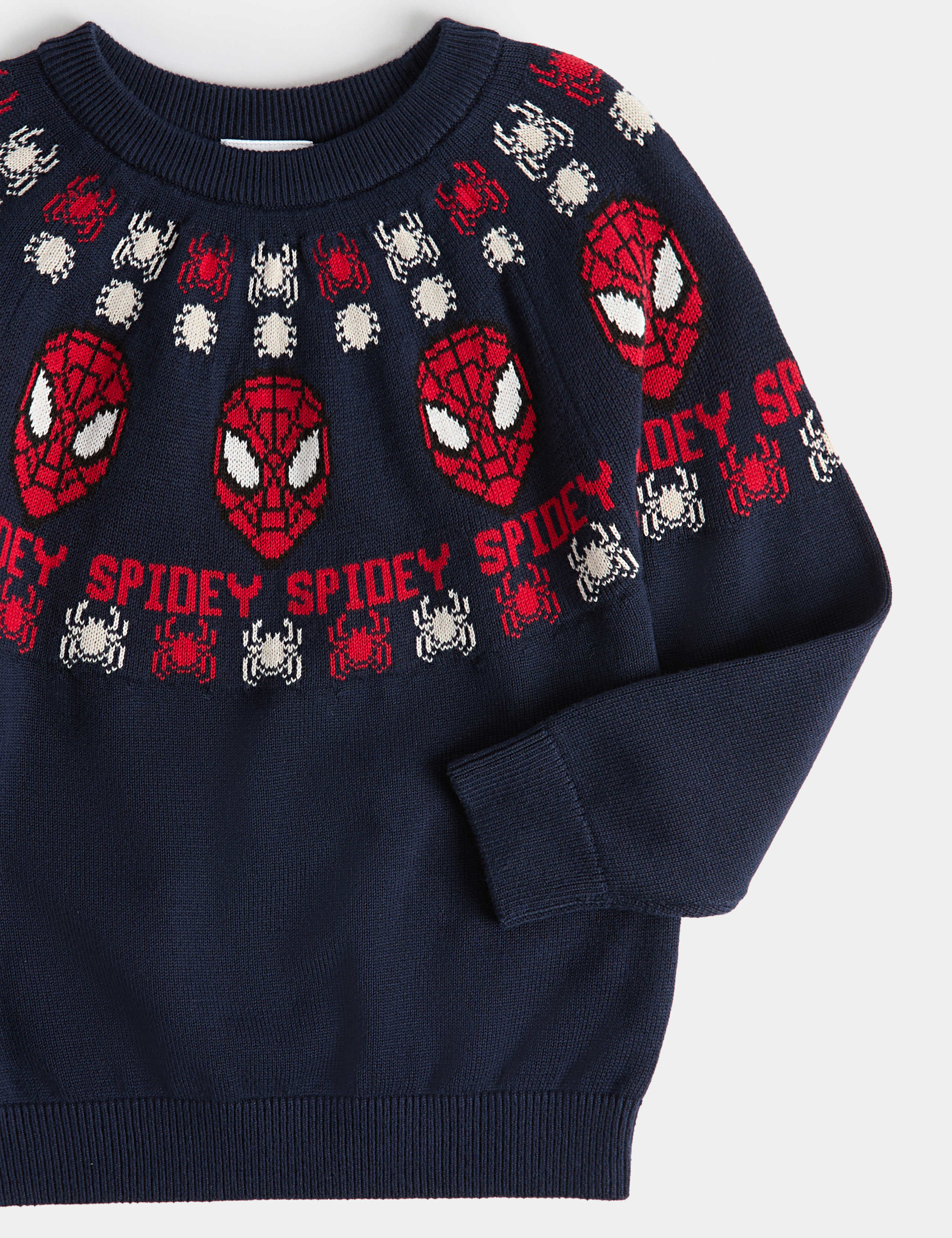 Pure Cotton Festive Spider-Man™ Jumper 2 of 2