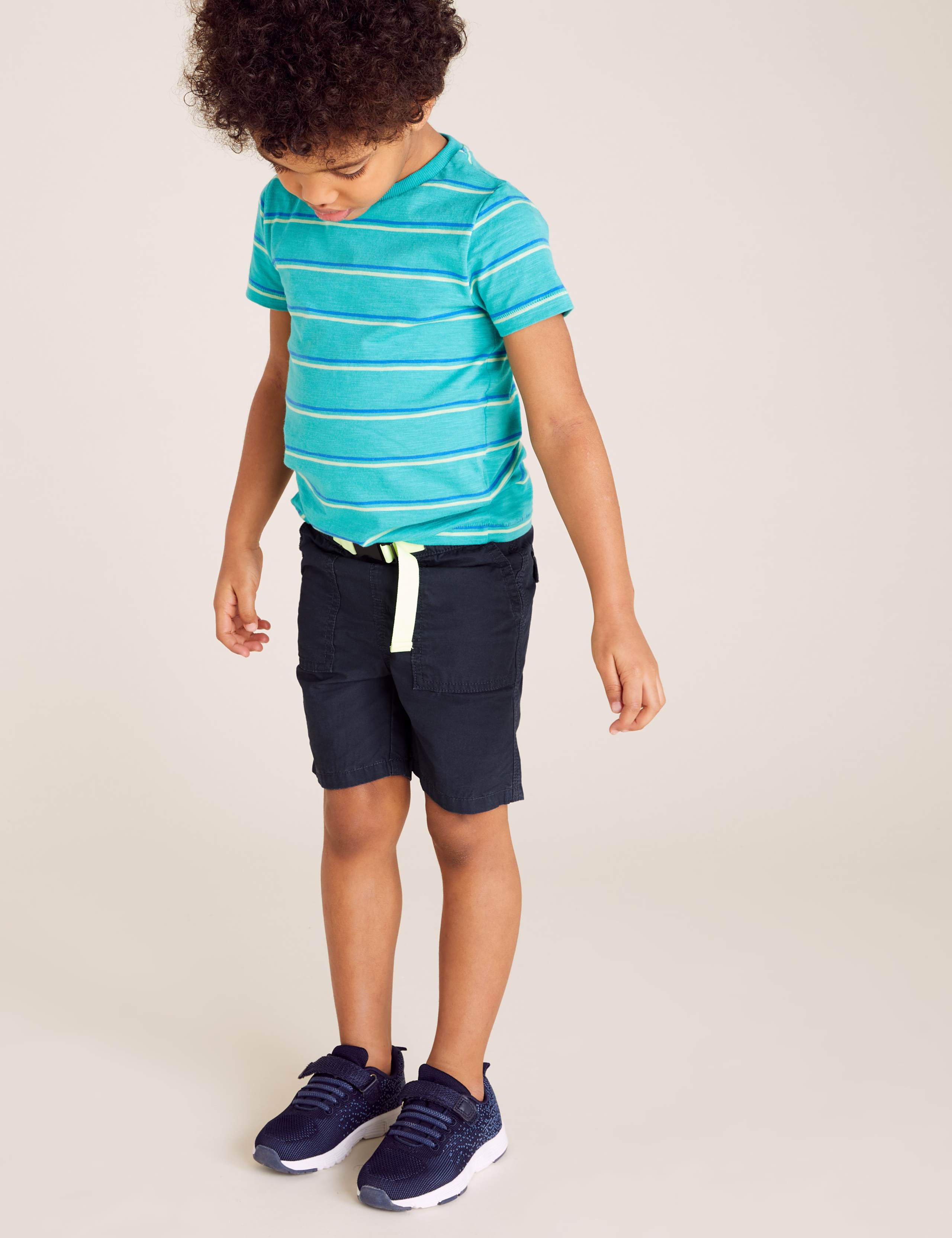 Pure Cotton Cargo Shorts (2-7 Yrs) 1 of 4