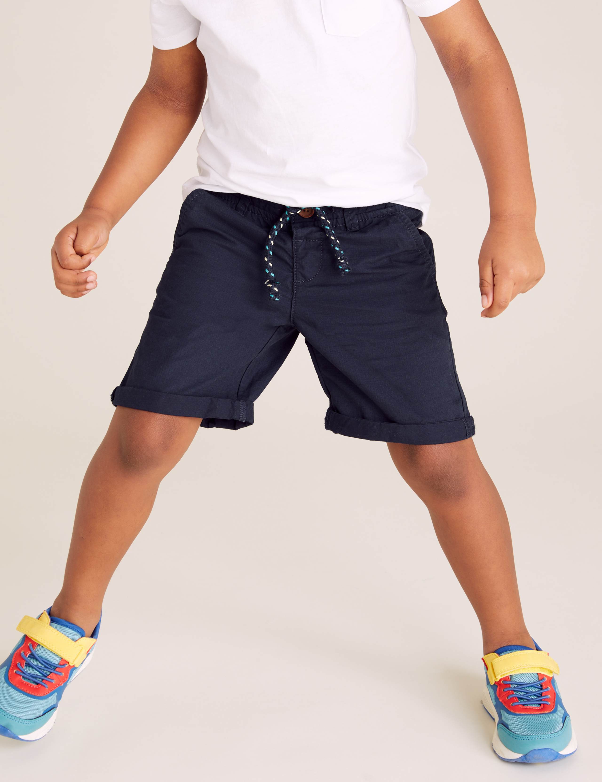 2pk Pure Cotton Ripstop Shorts (2-7 Yrs) 4 of 5