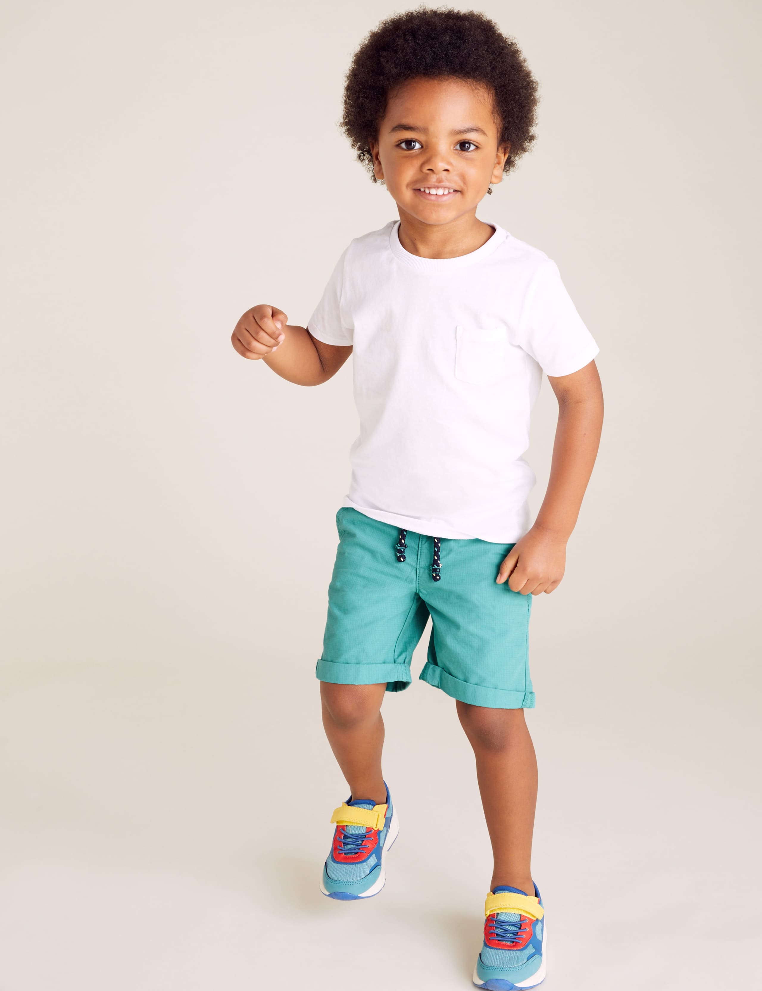 2pk Pure Cotton Ripstop Shorts (2-7 Yrs) 2 of 5