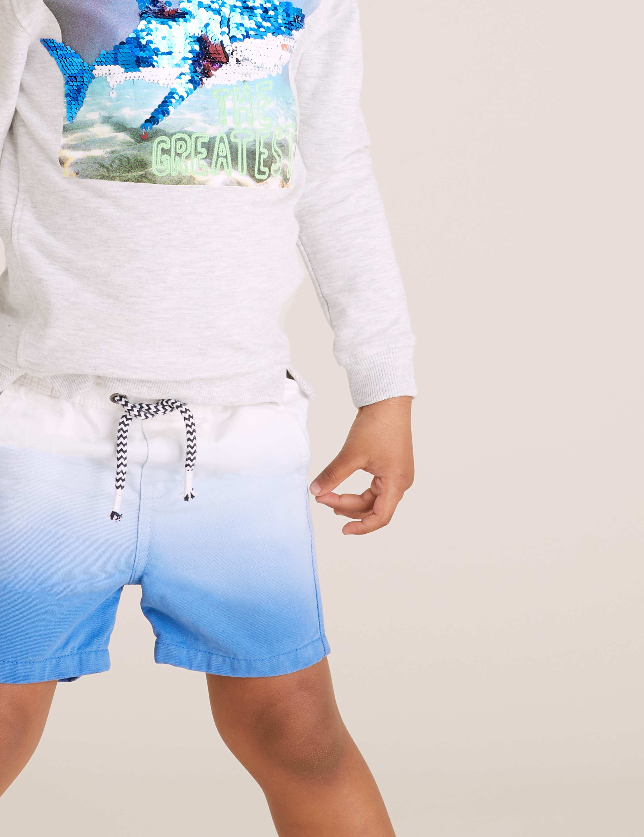 Pure Cotton Dip Dye Rugby Shorts (2-7 Yrs) 3 of 5