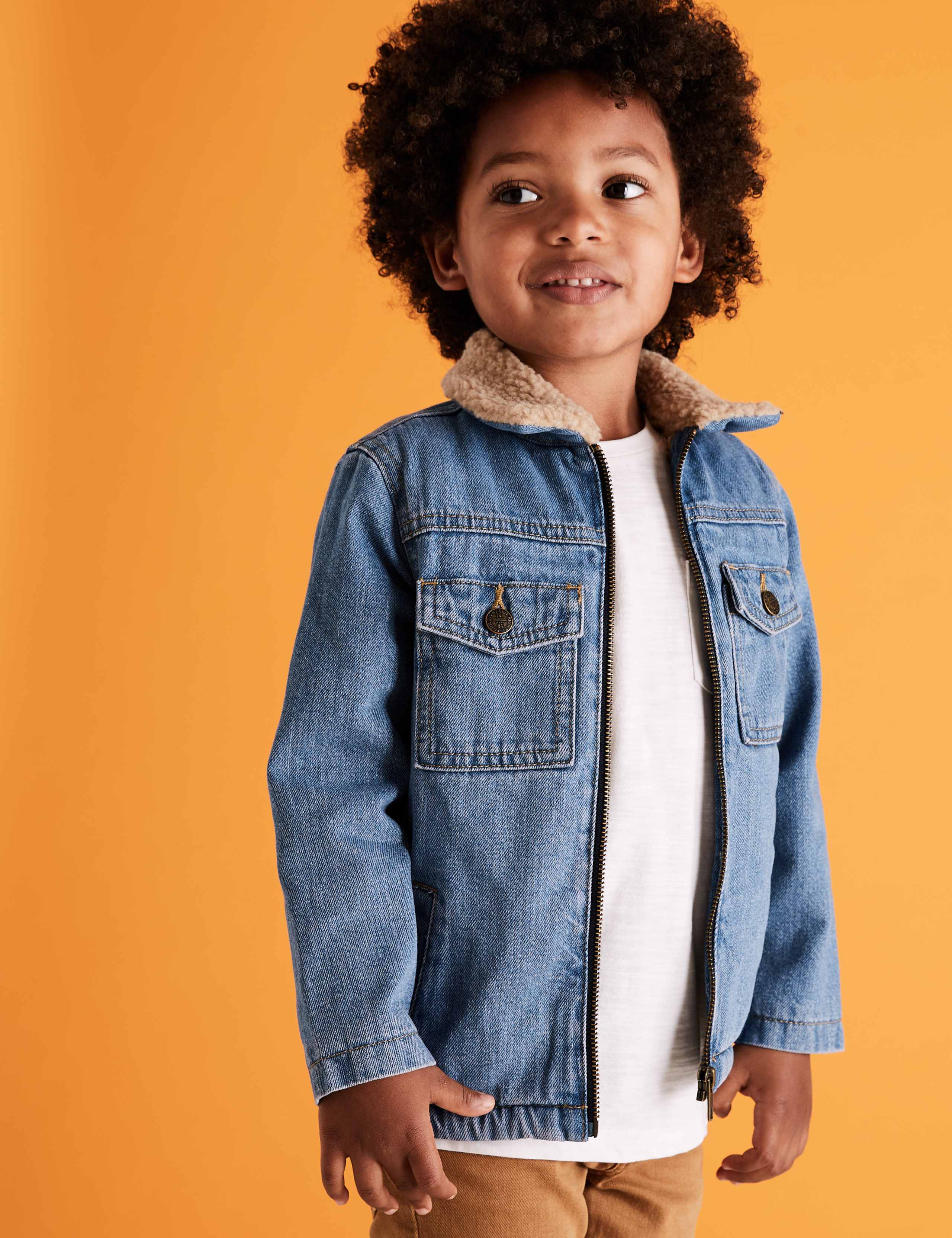 Denim Borg Lined Jacket (2-7 Yrs) 1 of 5