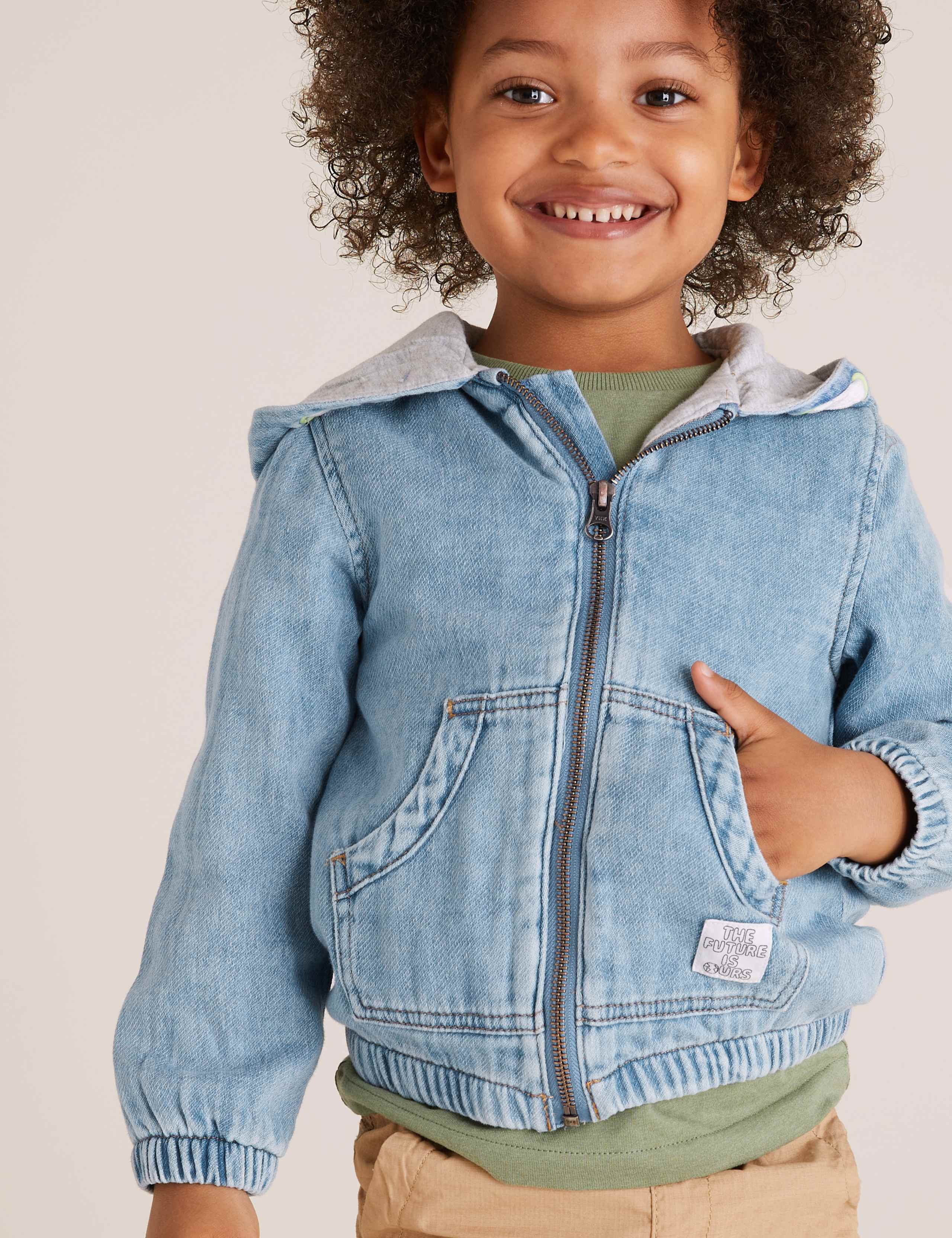 Denim Hooded Zip Through Jacket (2-7 Yrs) 3 of 5