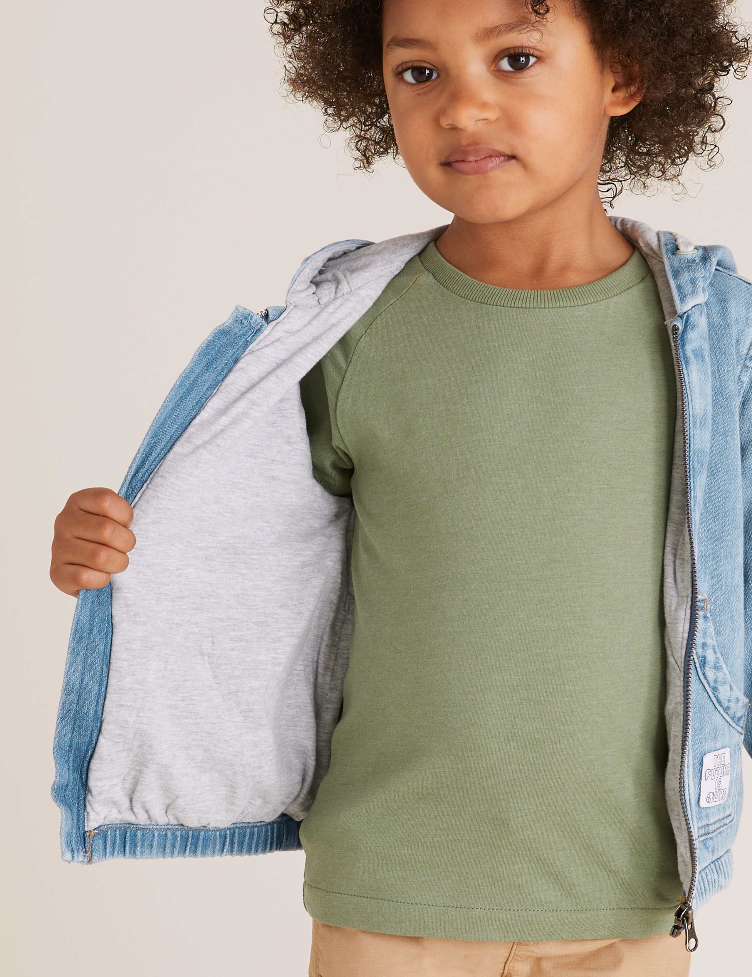 Denim Hooded Zip Through Jacket (2-7 Yrs) 4 of 5