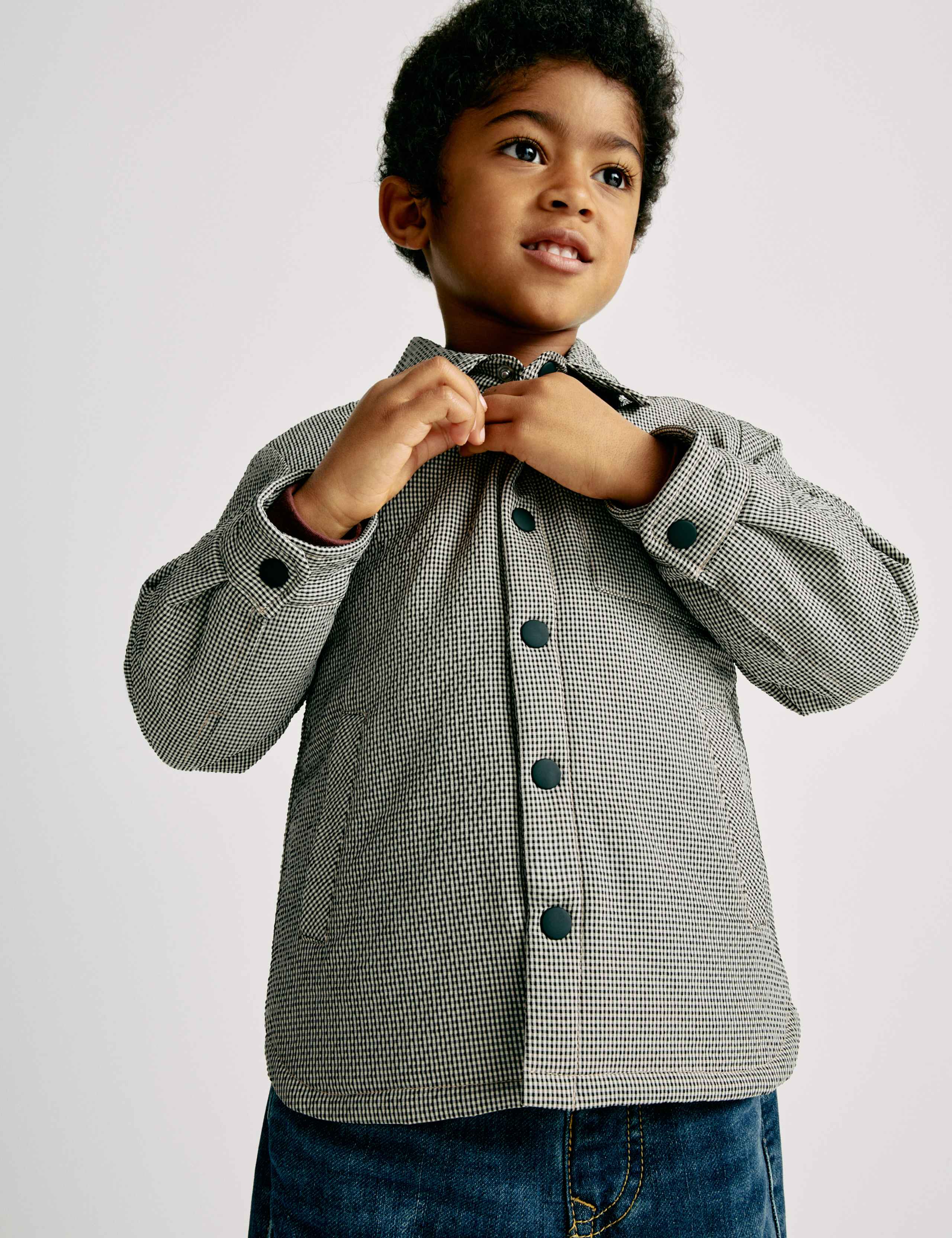 Micro Check Quilted Shacket (2-10 Yrs) 6 of 6