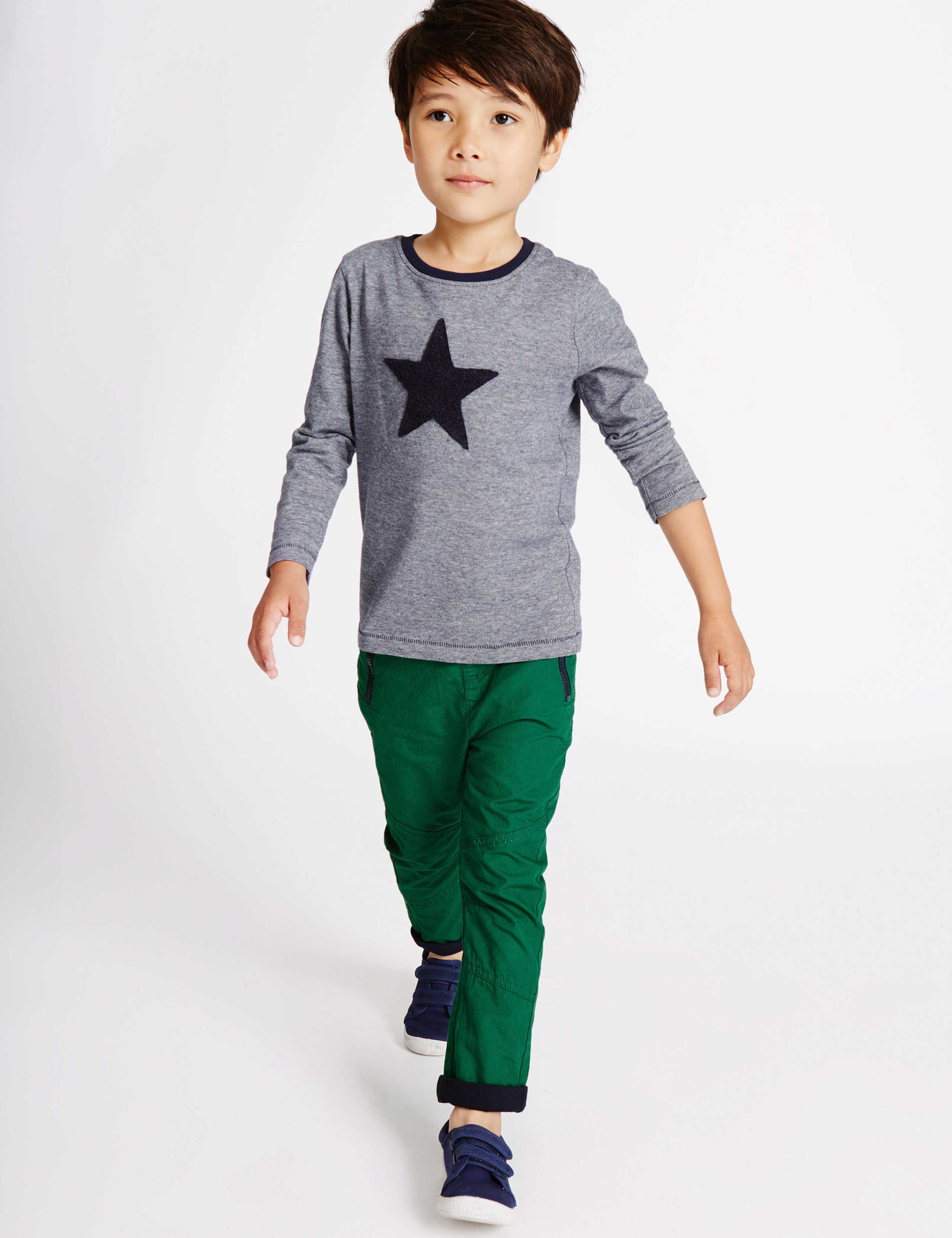 Pure Cotton Trousers (3 Months - 5 Years) 1 of 5